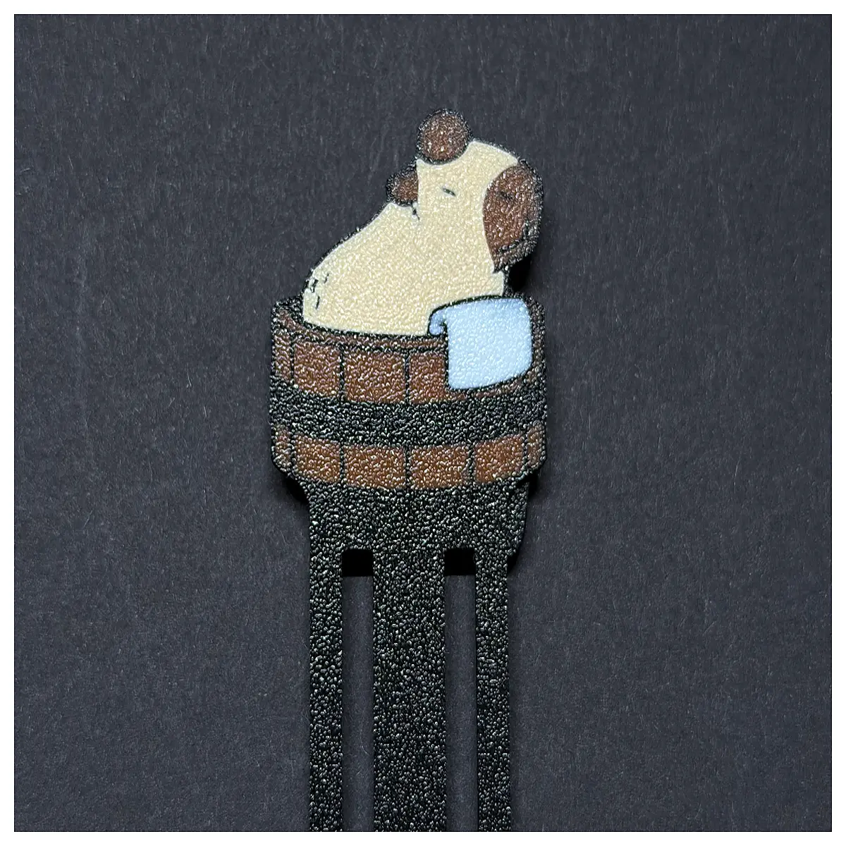 Capybara Bathtub Bookmark Creative Bathtub Decoration Cute Cartoon Bookmark Aquarium Figurine Gift Idea