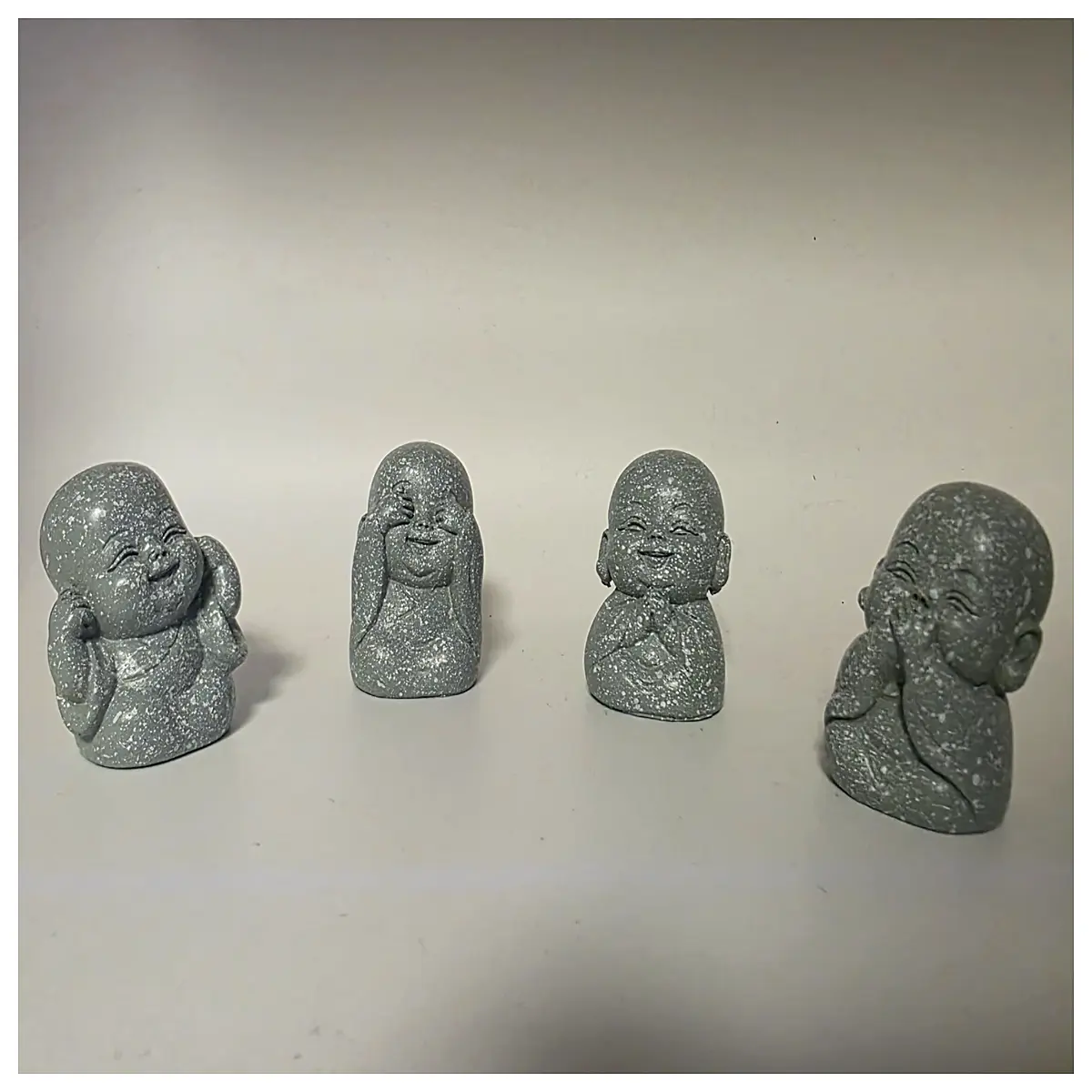 3 wise monkeys zen garden statue set see no hear no speak no bonsai decoration