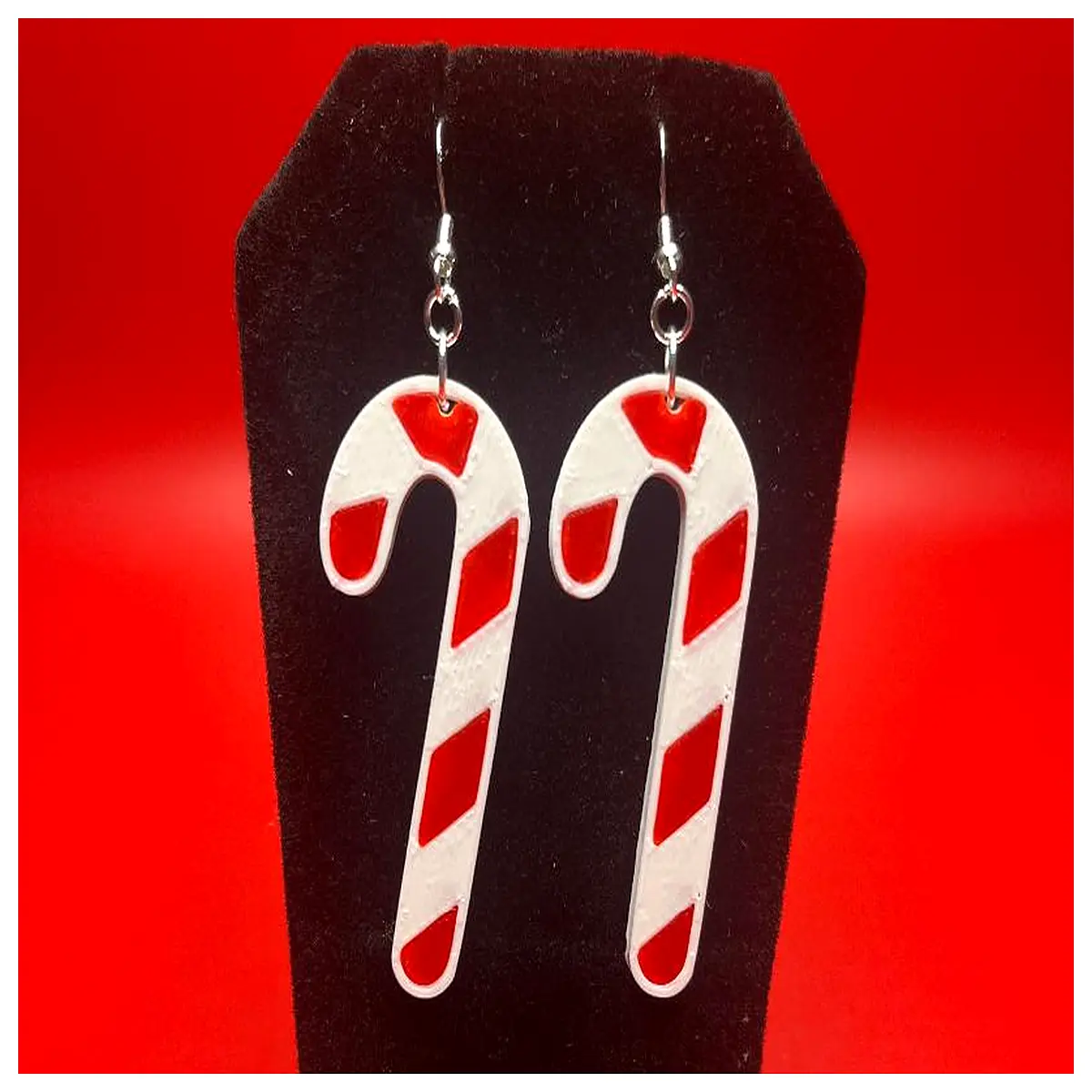 Candy Cane Earrings Fun Candy Shaped Decoration Cane Accessory Candy Earrings Creative Gift Cane Candy Accessories