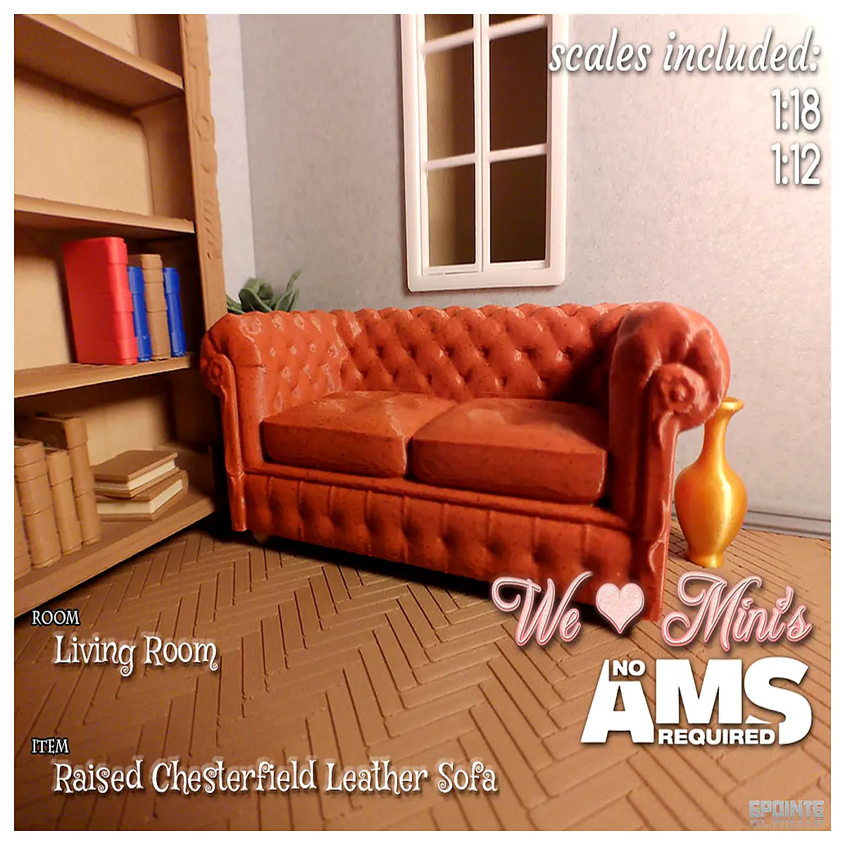 Dollhouse High Chesterfield Sofa Toy Furniture Miniature Sofa Doll Home Decor Toy Accessories