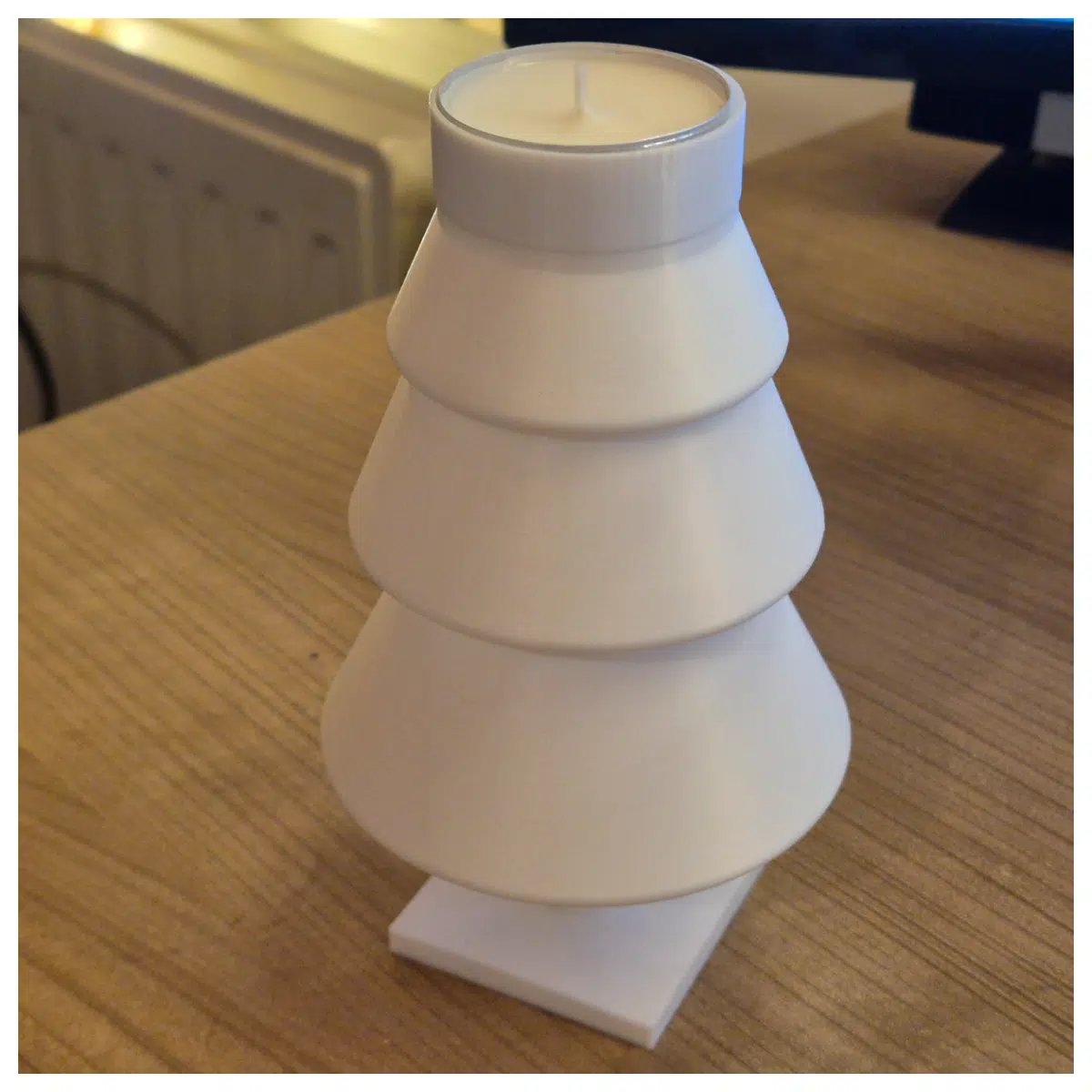 minimalist christmas tree tea holder candlestick modern home decor holiday table centerpiece