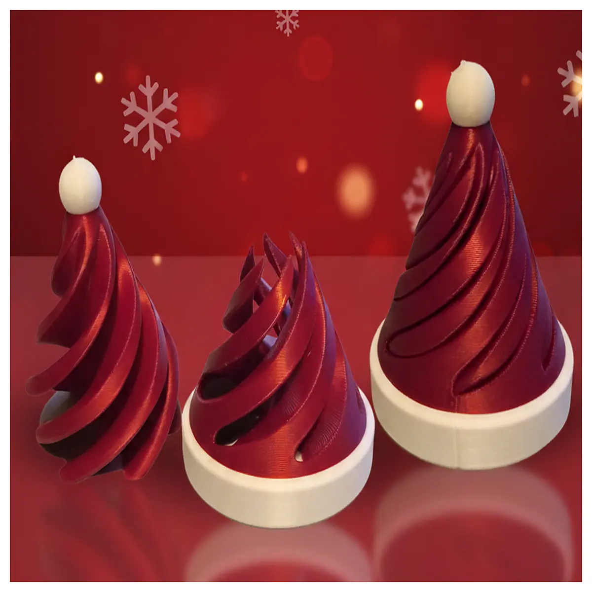 Spiral Christmas Hat Ornament Festive Decoration Holiday Accessory Christmas Gift Decoration Xmas Decoration Parts