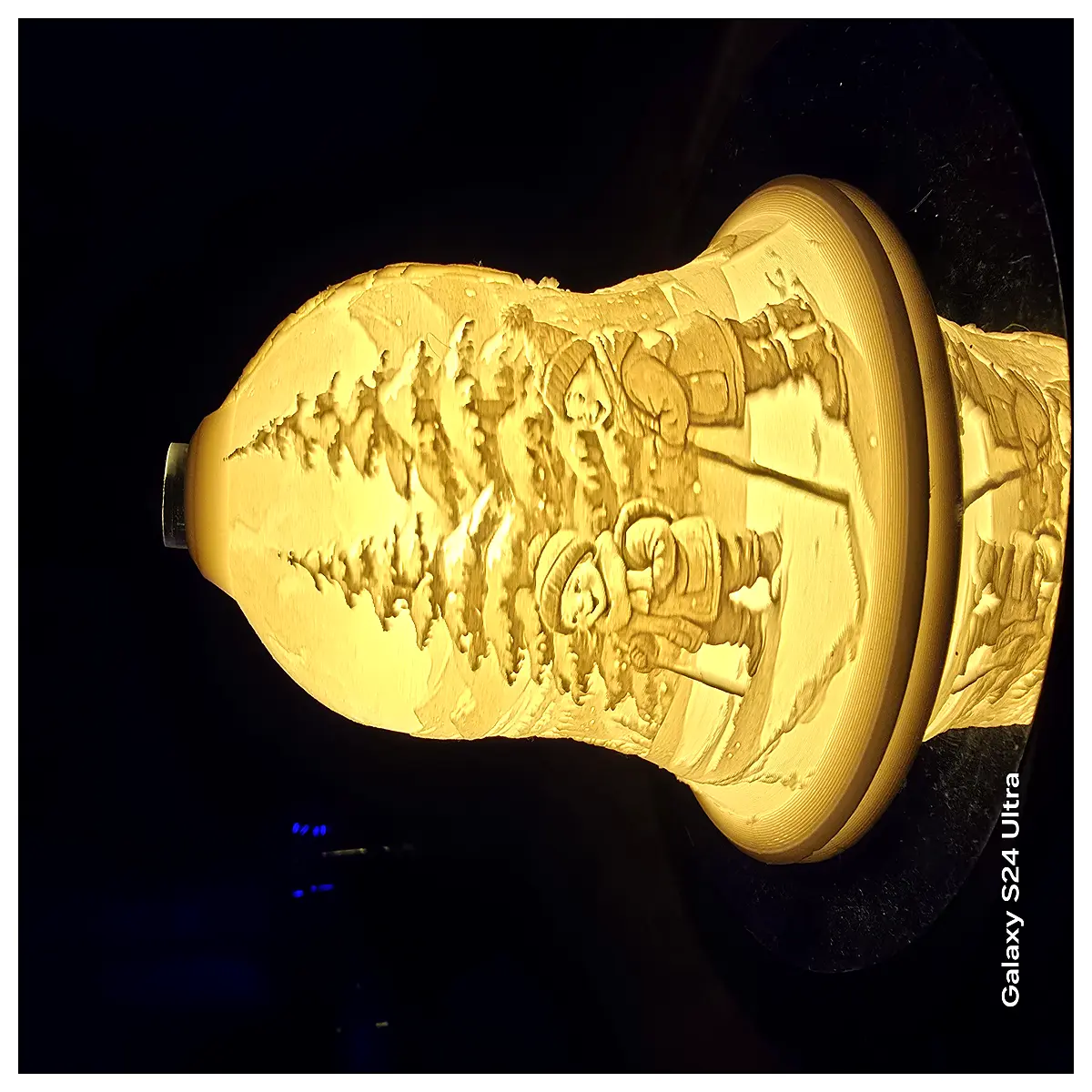translucent embossed christmas bell holiday decor window glow