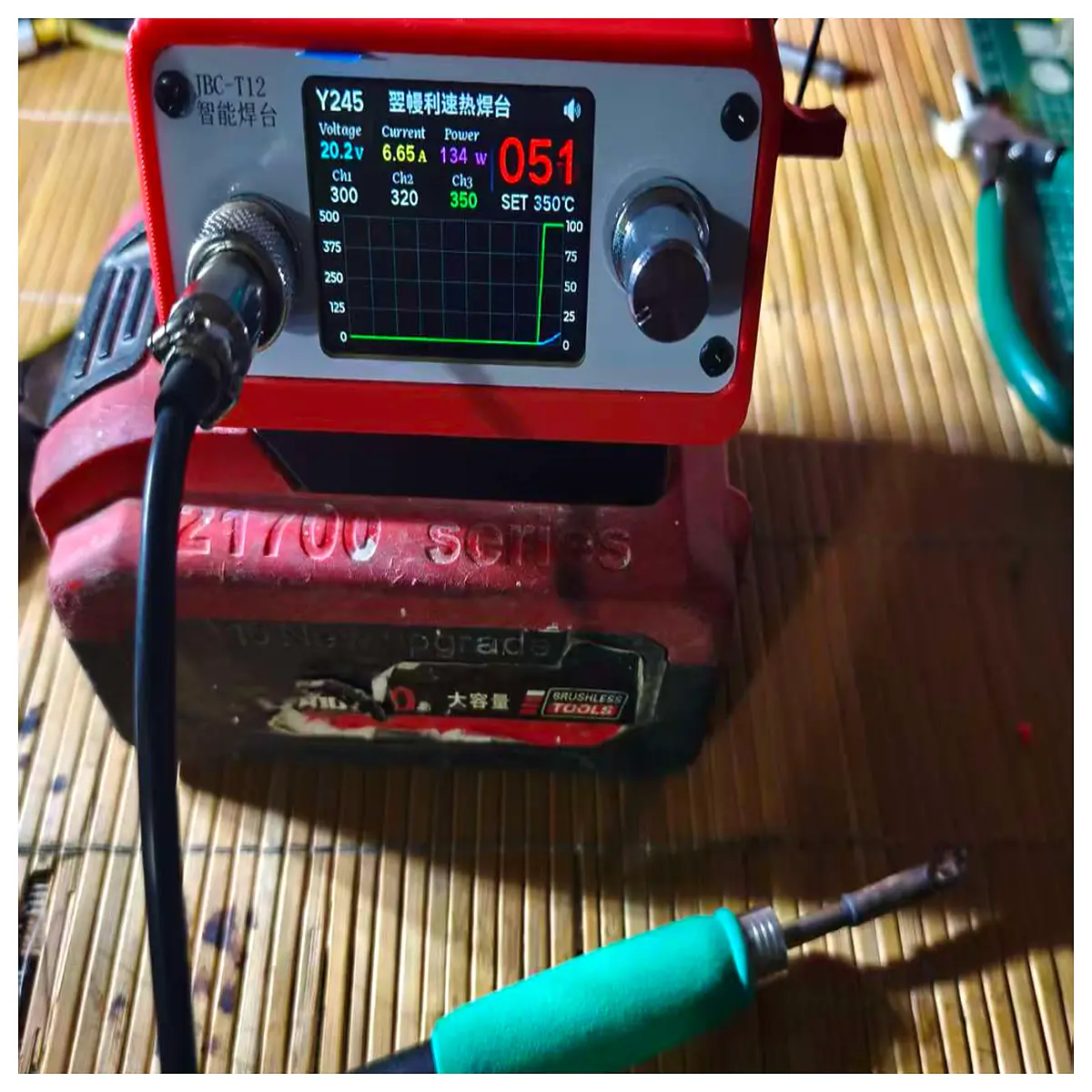 Universal Welding Power Supply A3 Battery PD100W C Port 3 6S XT60 Adapter Compatible with JBC245210T12 Welding Accessories