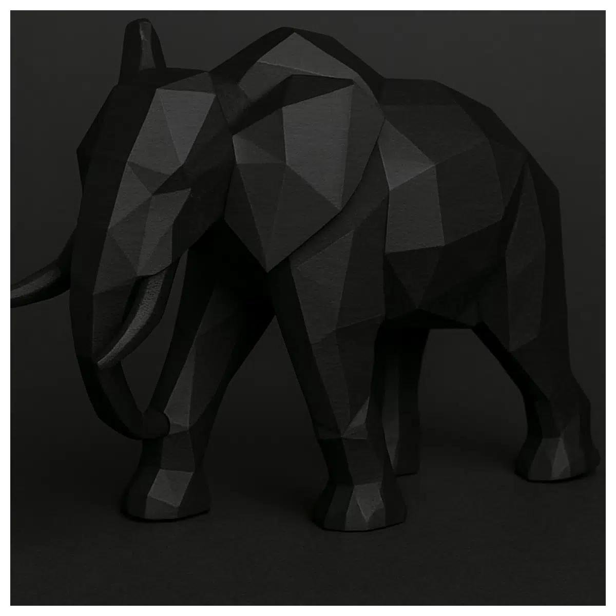 geometric elephant statue abstract metal home decor modern minimalist art sculpture for living room shelf office desk gift