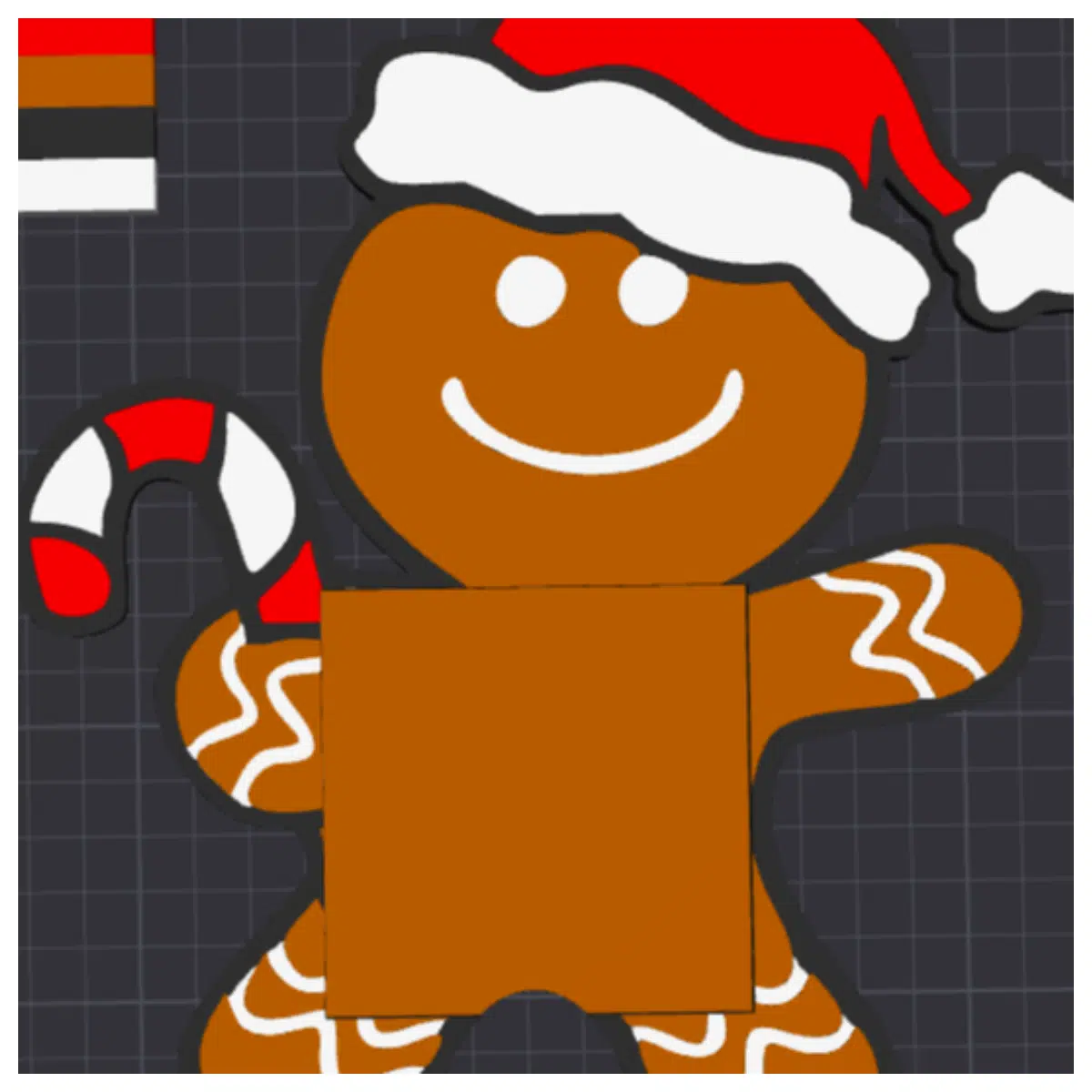 Gingerbread Holder Stand Gingerbread Men Adhesive Strip Holder Cookie Decoration Festive Ornament Gingerbread Accessories