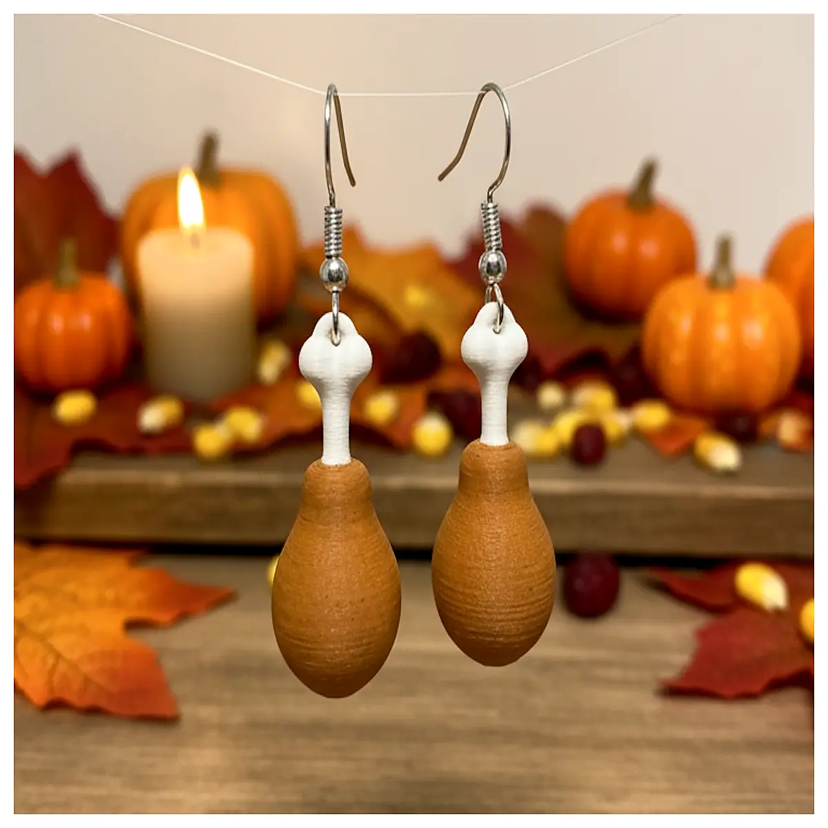 Turkey Leg Earrings Chicken Leg Shape Earring Jewelry Party Decoration Festival Gift Novelty Chicken Leg Accessories