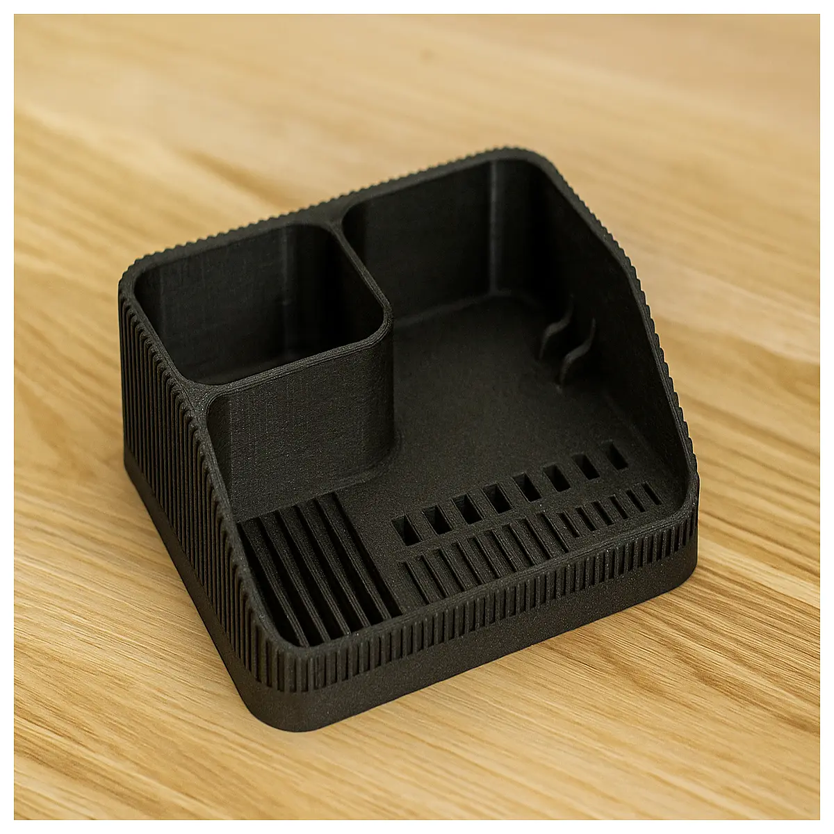 7 in 1 desktop organizer with pen holder phone paper tray storage bins for office desk accessories