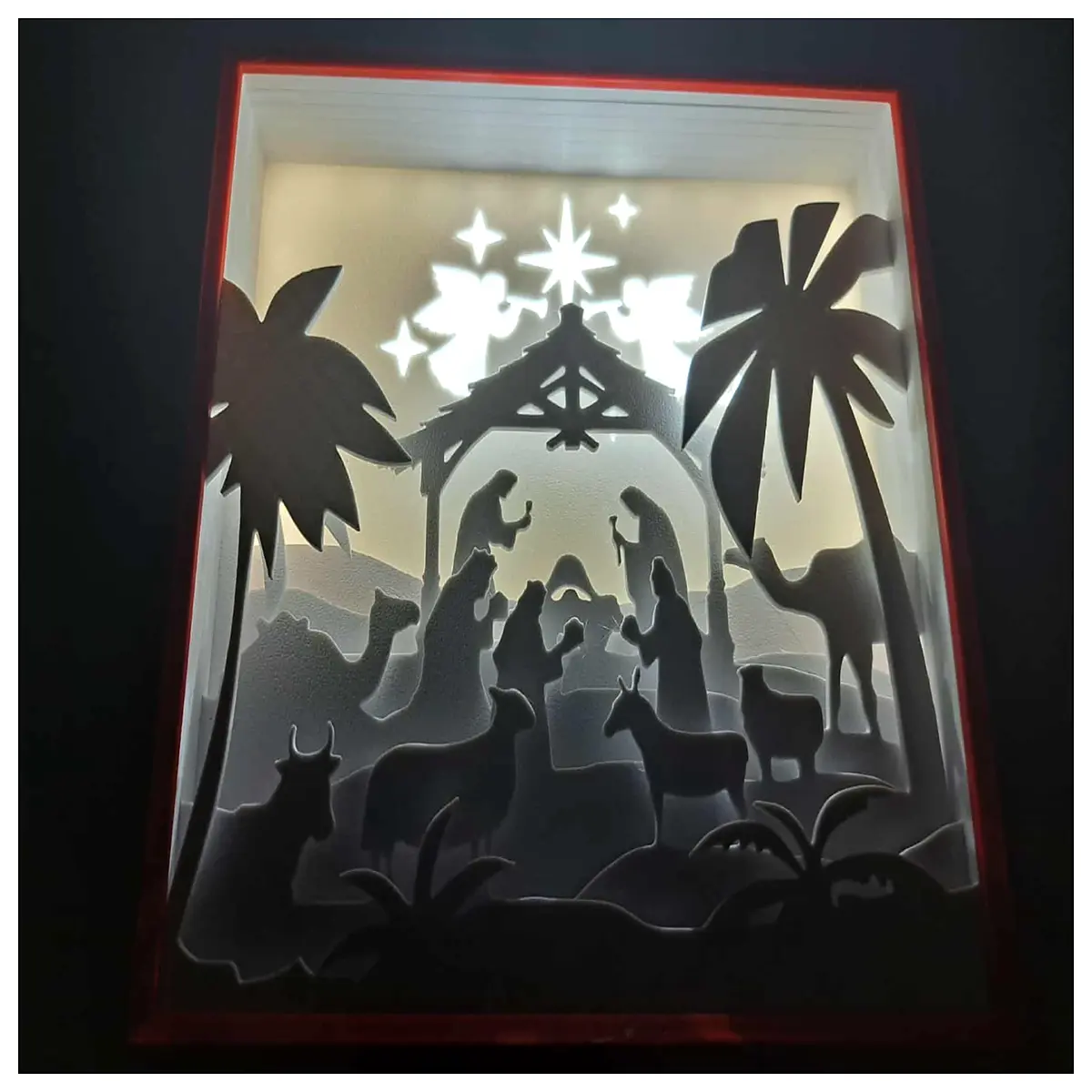 nativity scene shadow box diy christmas decoration jesus birth case holiday home decor