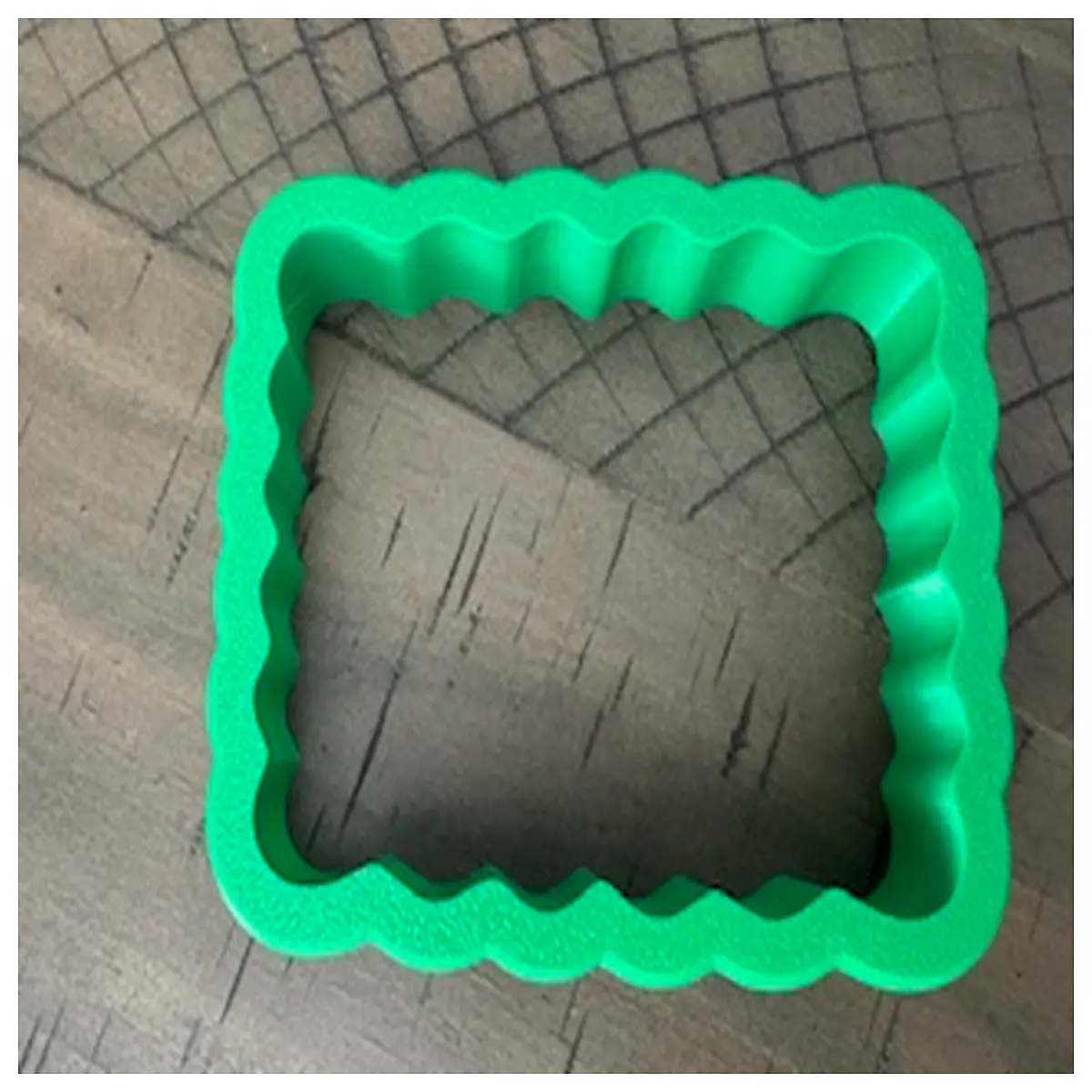 325 Inch Wave Square Cookie Baking Tool Cake Decorating Cookie Making Multi Purpose