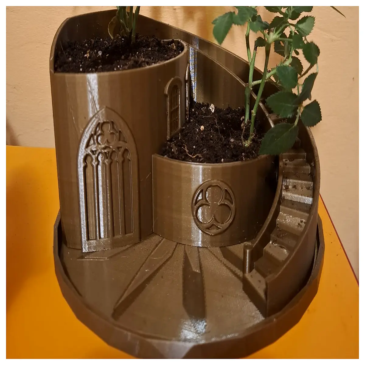 Fantasy Flower Pot Self Watering Creative Pot with Drip Tray Indoor Garden Plant Decor