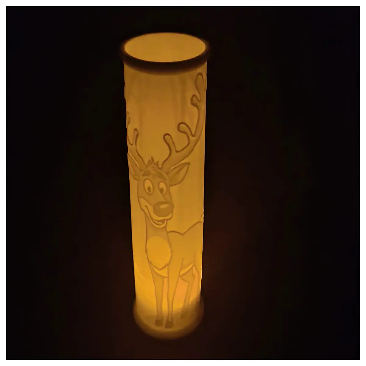 Adorable Glowing Relief Deer Christmas Ornament Holiday Gift Festive Decoration Tree Accent Christmas Decor