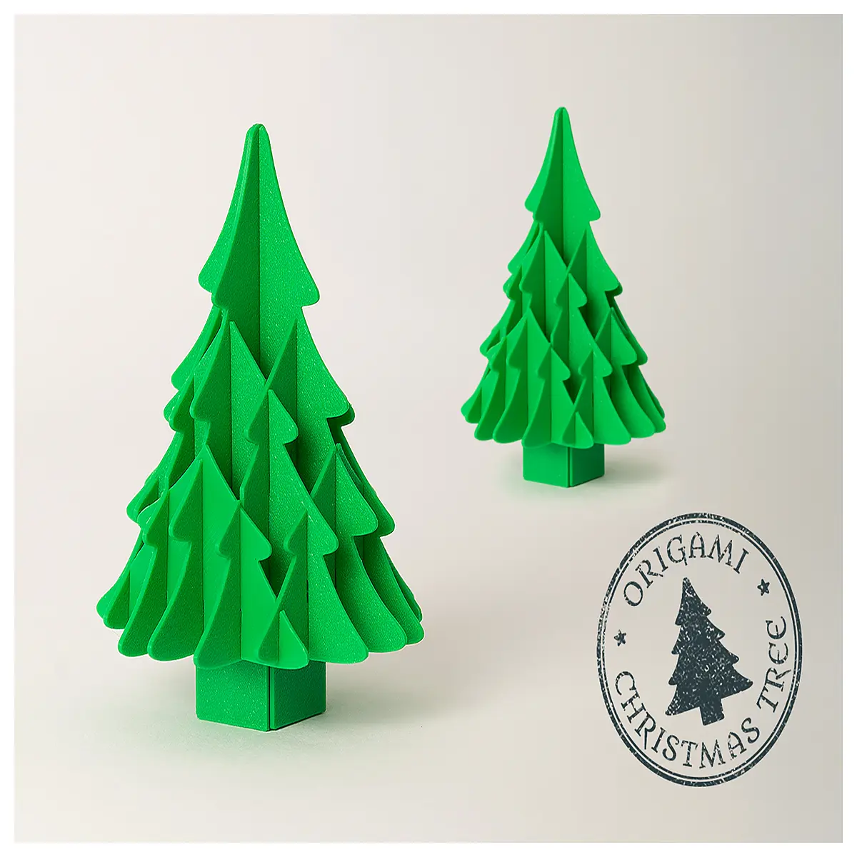 Origami Christmas Tree DIY Tutorial Paper Craft Decorations Festive Gift Creative Hair Accessories Christmas Ornament
