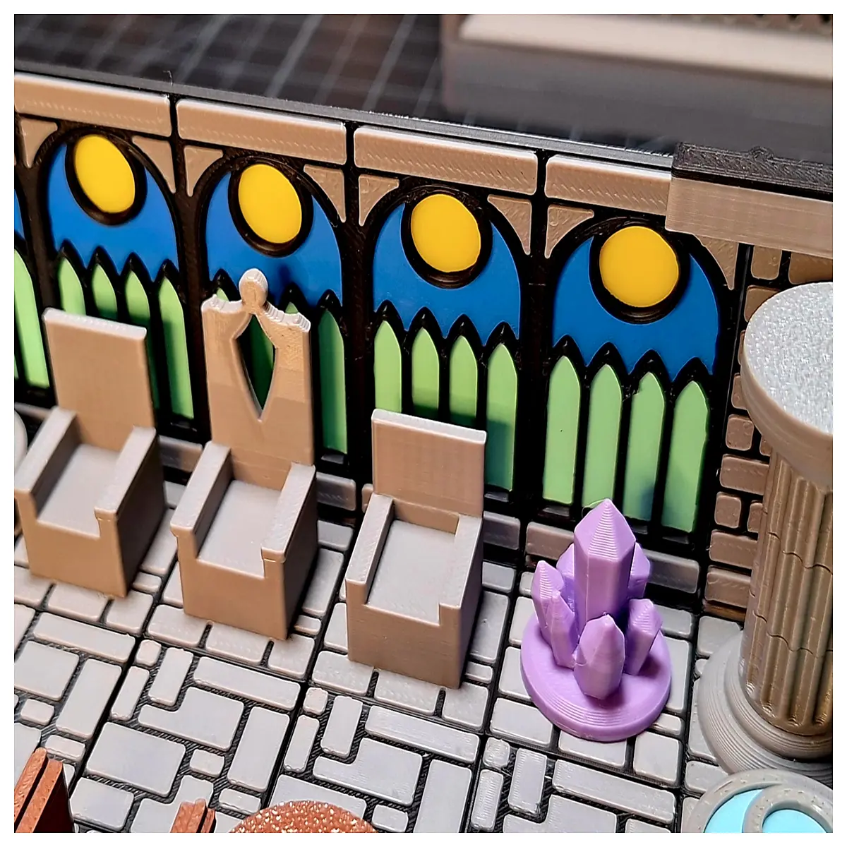 ed Glass Wall Panels RPG Grid Decoration Wall Game Scene Wall Accessories Interior Decor