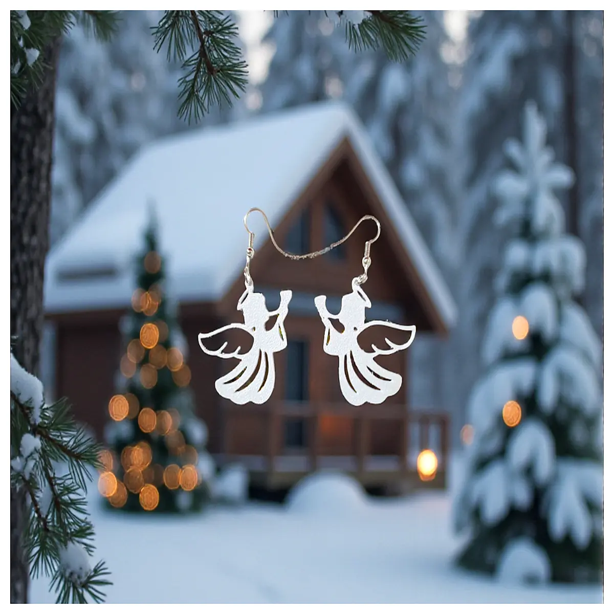 Christmas Angel Earrings Women s Festive Earring Christmas Gift Elegant Delicate Christmas Decoration