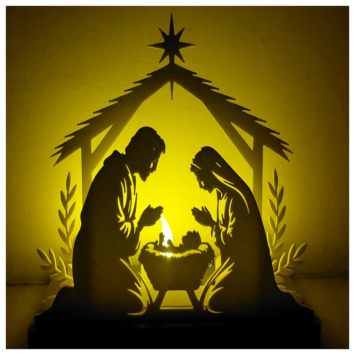 Candleholder Nativity Scene Christmas Decoration Religious Figure Festive Gift Christmas Eve Prayer