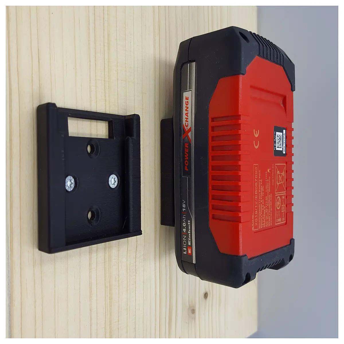 Einhell 18V Battery Wall Mount Holder Bracket Charger Accessory Storage System Quick Installation Tool