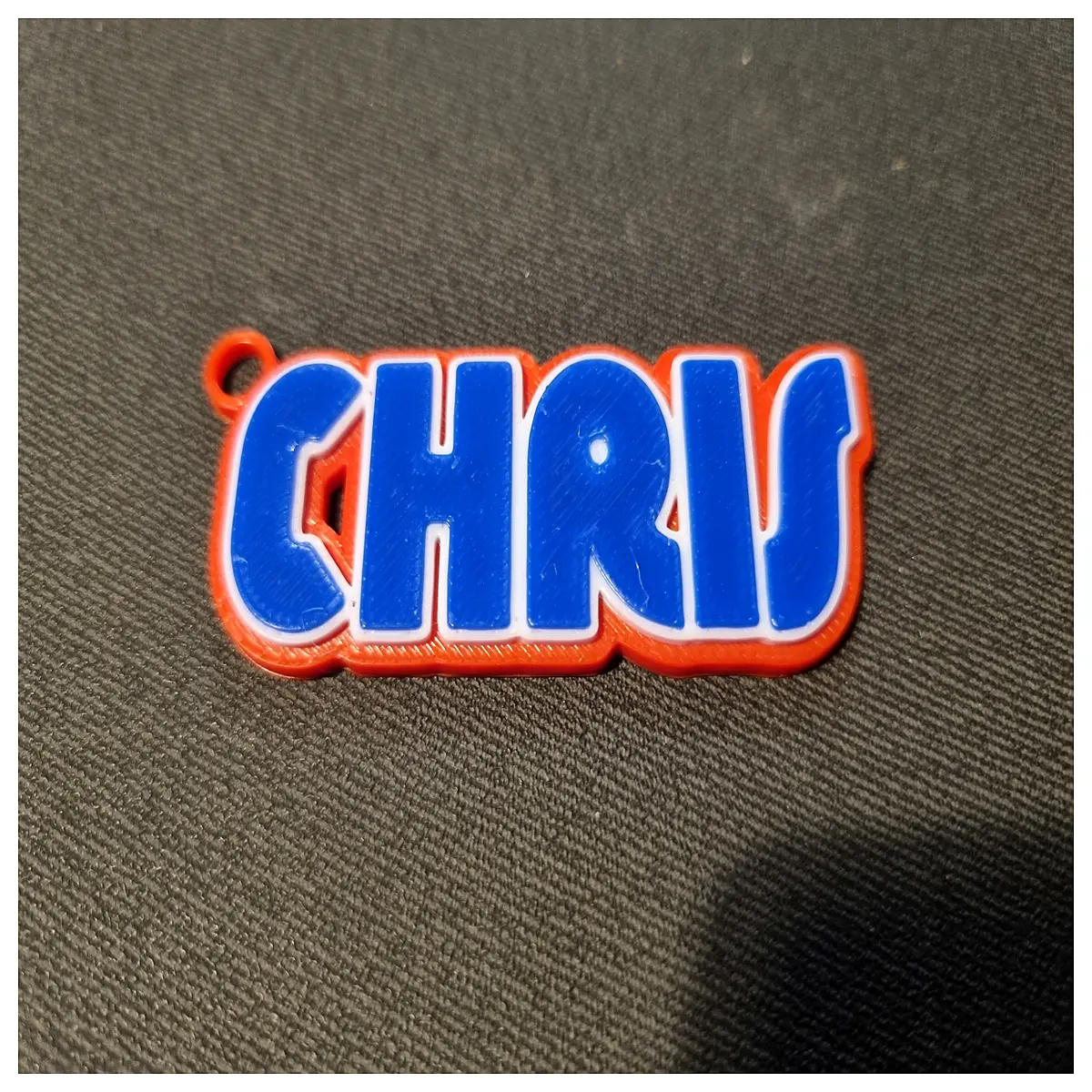 offset text keychain custom name men women
