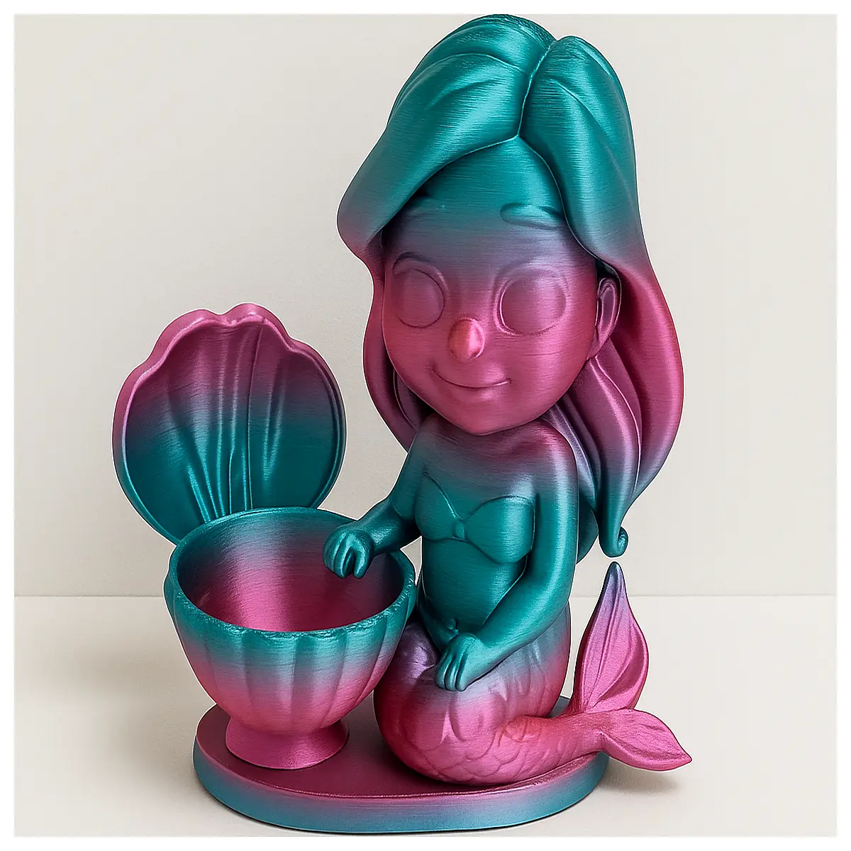 Mermaid Jewelry Bowl Storage Pot Fish Tail Decoration Home Decor Organizer Container