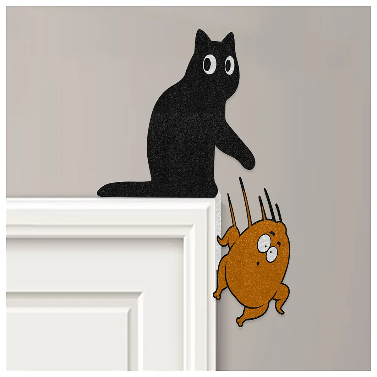 thanksgiving door knob cover hanger turkey cat push fall home decor festive table accent