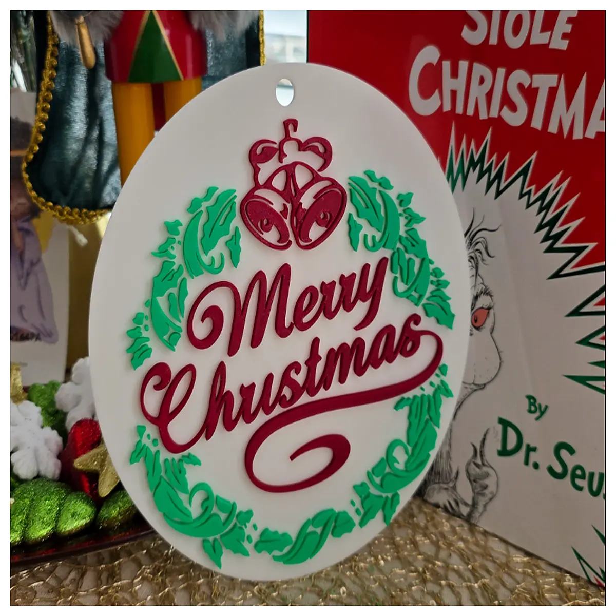 Christmas Decoration Hanging Sign Merry Christmas Festive Decor Xmas Ornament Holiday Gift