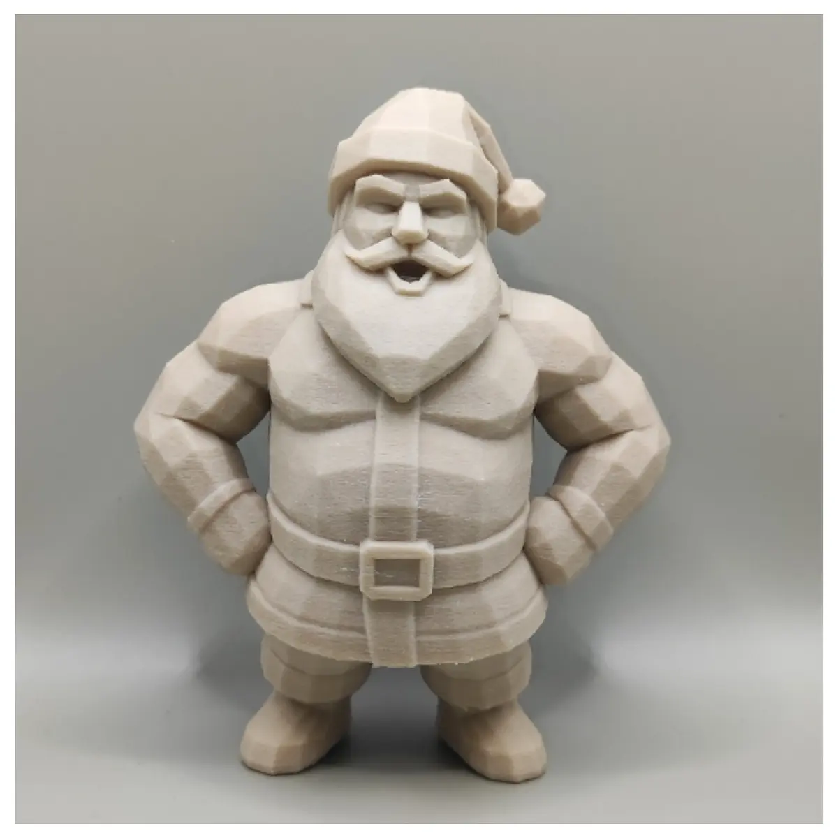 Muscular Santa Claus 3D Model Download Festive Decoration Scene Animation Rendering Low Poly Christmas