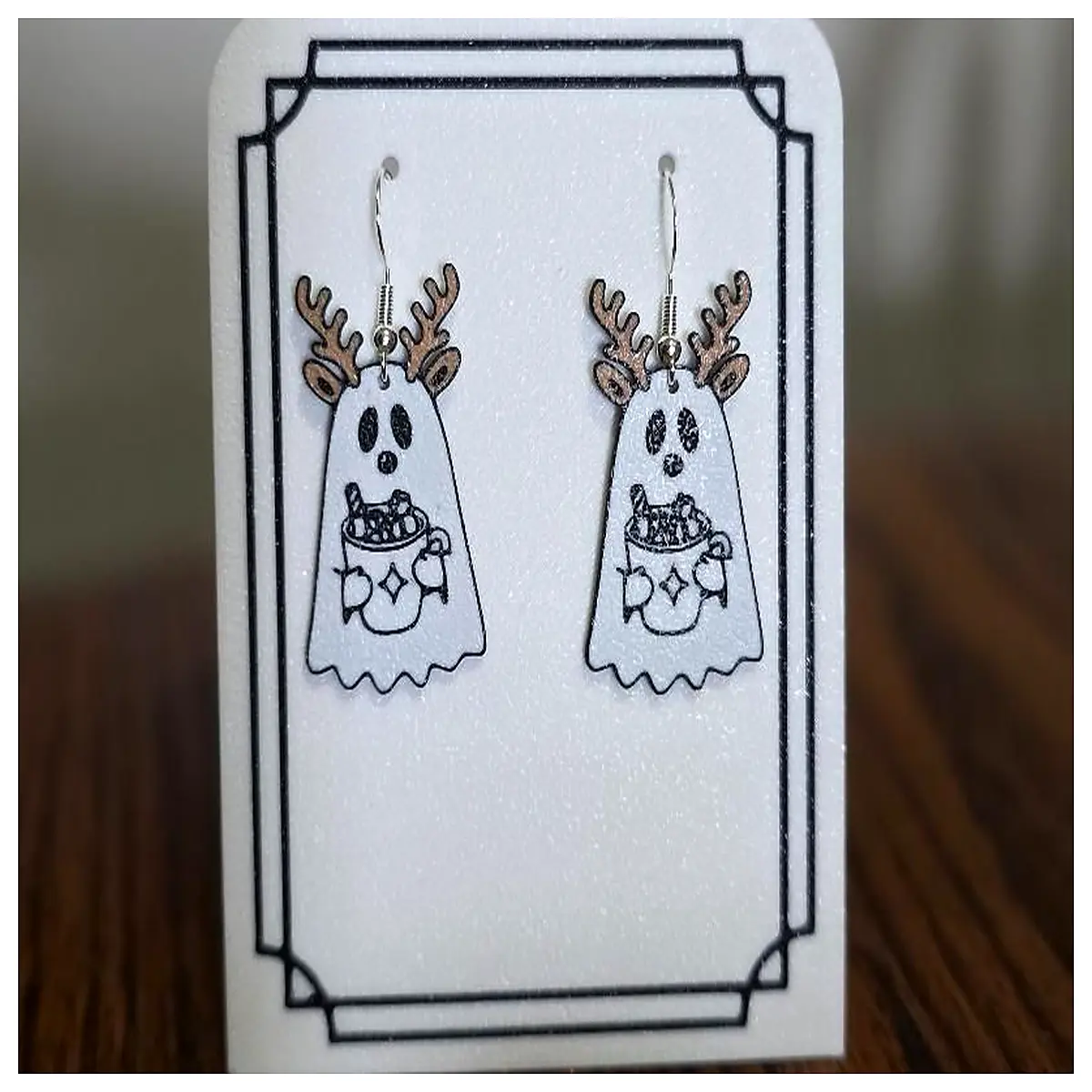 Christmas Ghost Earrings Women s Winter Festive Decoration Ghost Stud Earrings Christmas Gift Ornament Ghost Dangle Earrings