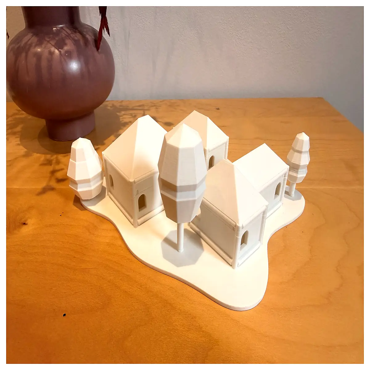 miniature christmas village diy snow scene decoration for home holiday party
