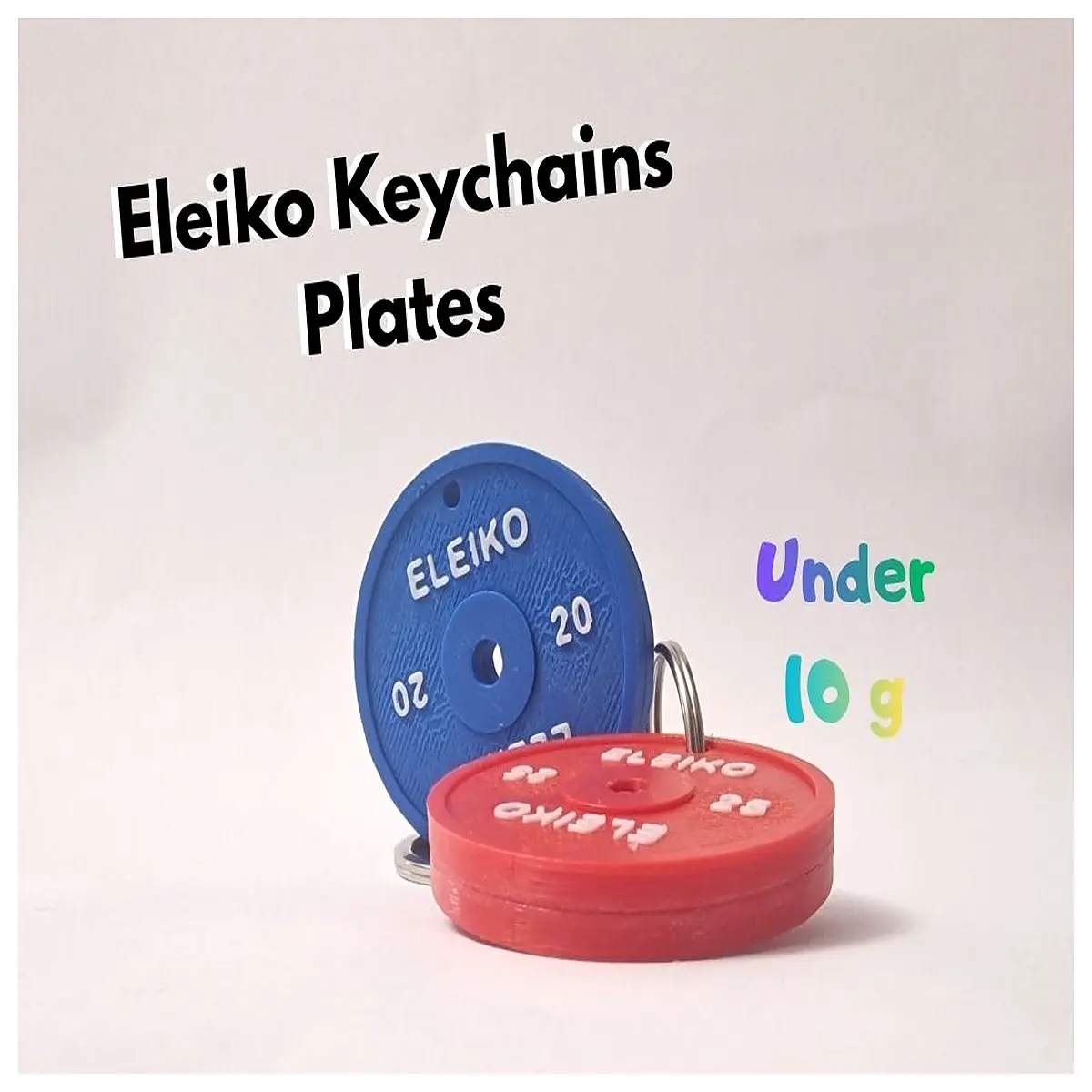 Eleiko Disc Keychain Strength Training Keyring Fitness Accessories Gym Equipment Training Tools