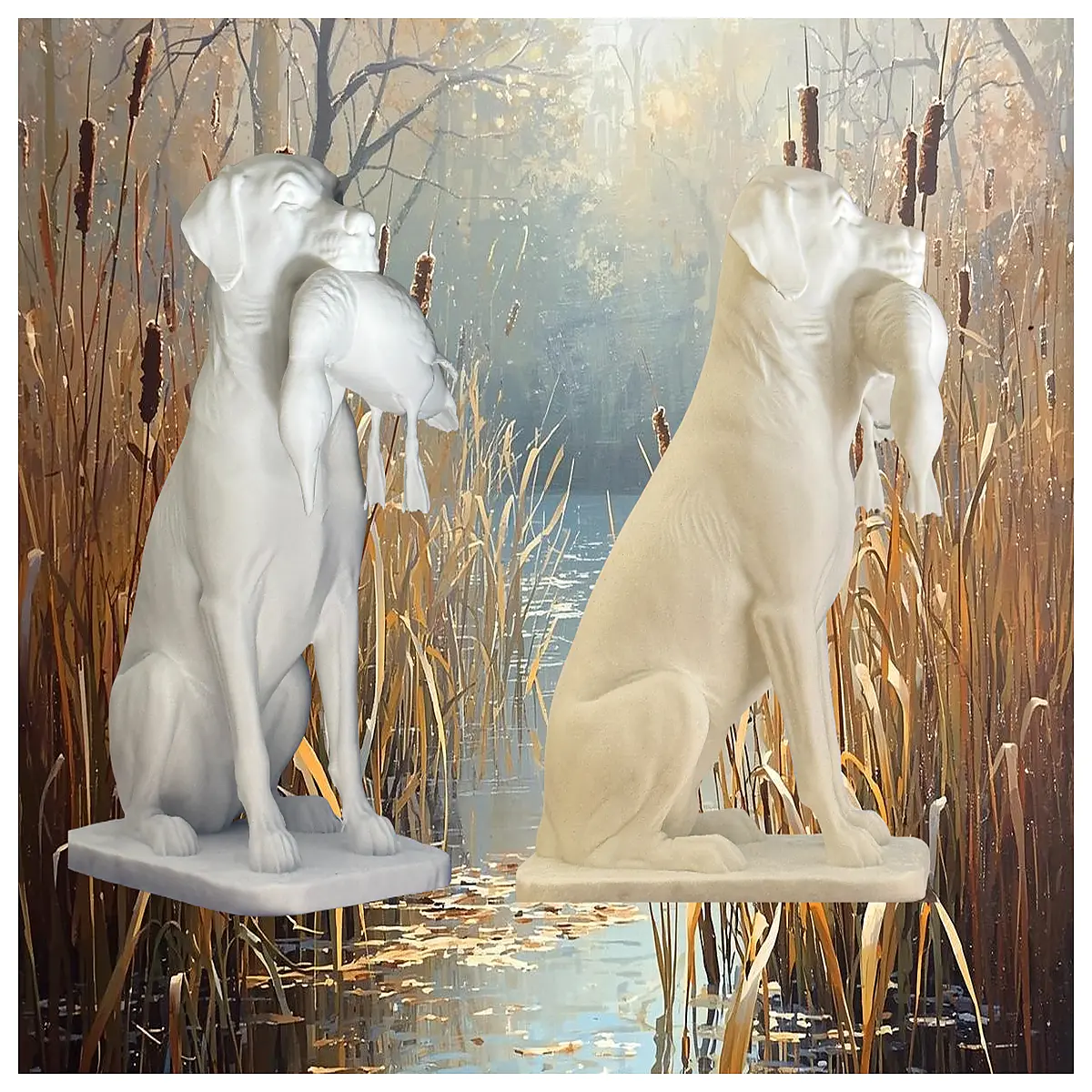 Labrador Retriever Sculpture Art Statue Pet Memorial Home Decor Dog Figurine Gift Collectible