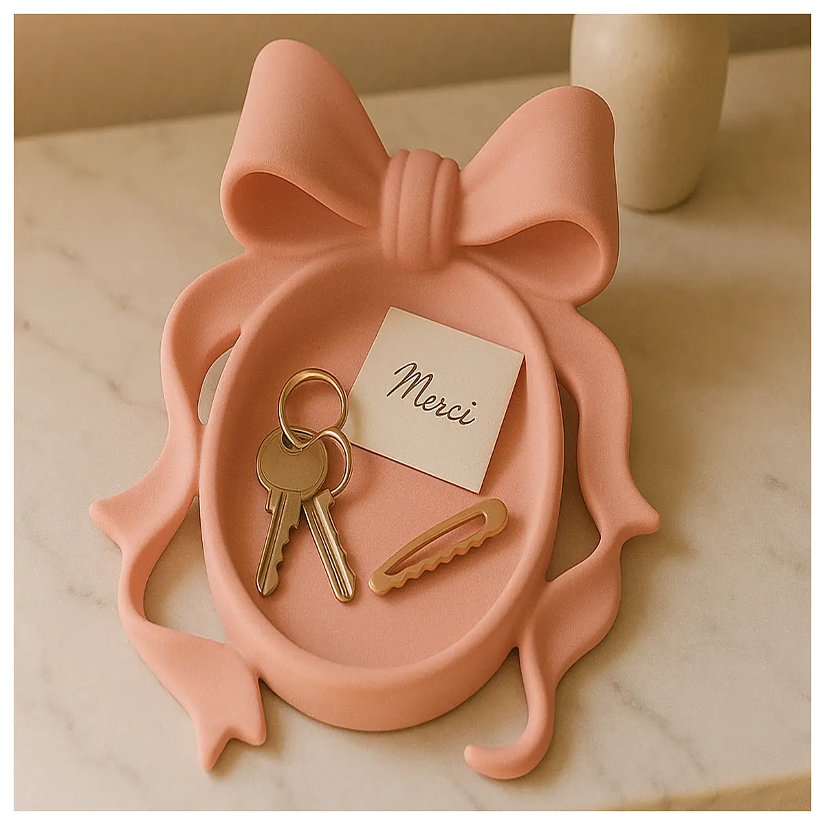 cute bow knot accessory tray entrance shoe organizer rack hallway storage bin for keys and mail decorative entryway basket