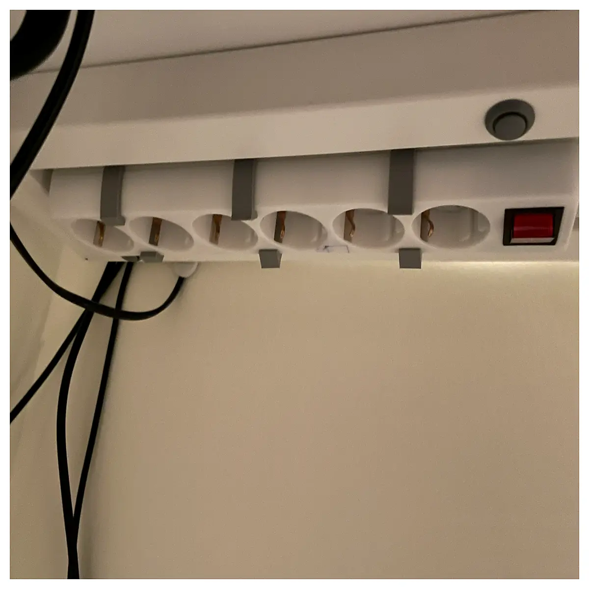 power strip holder wall mount organizer cable management system for home office desktop clutter