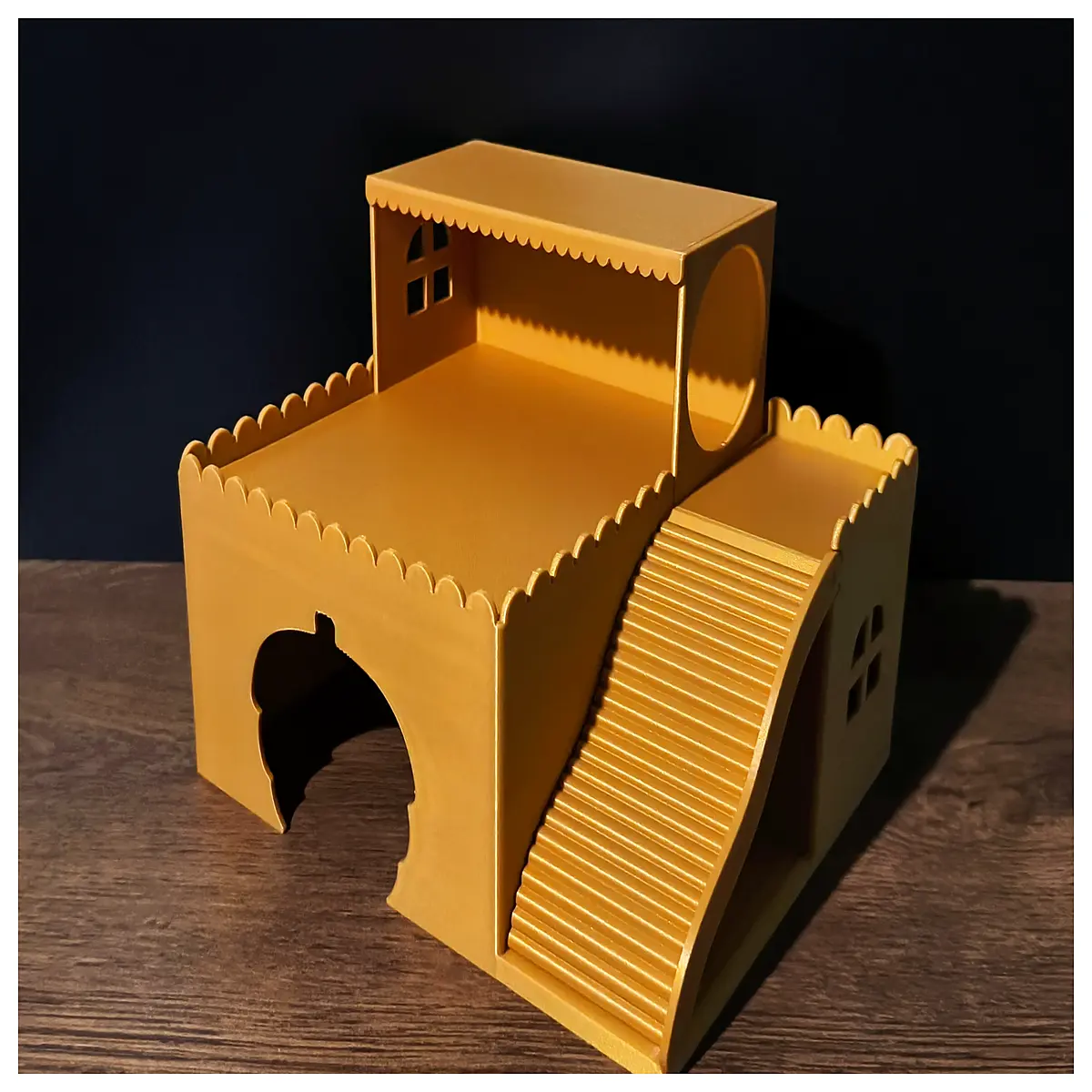 Hamster Villa Deluxe 2 Tier Small House Pet Dwelling Nest Cozy House Hamster Accessories