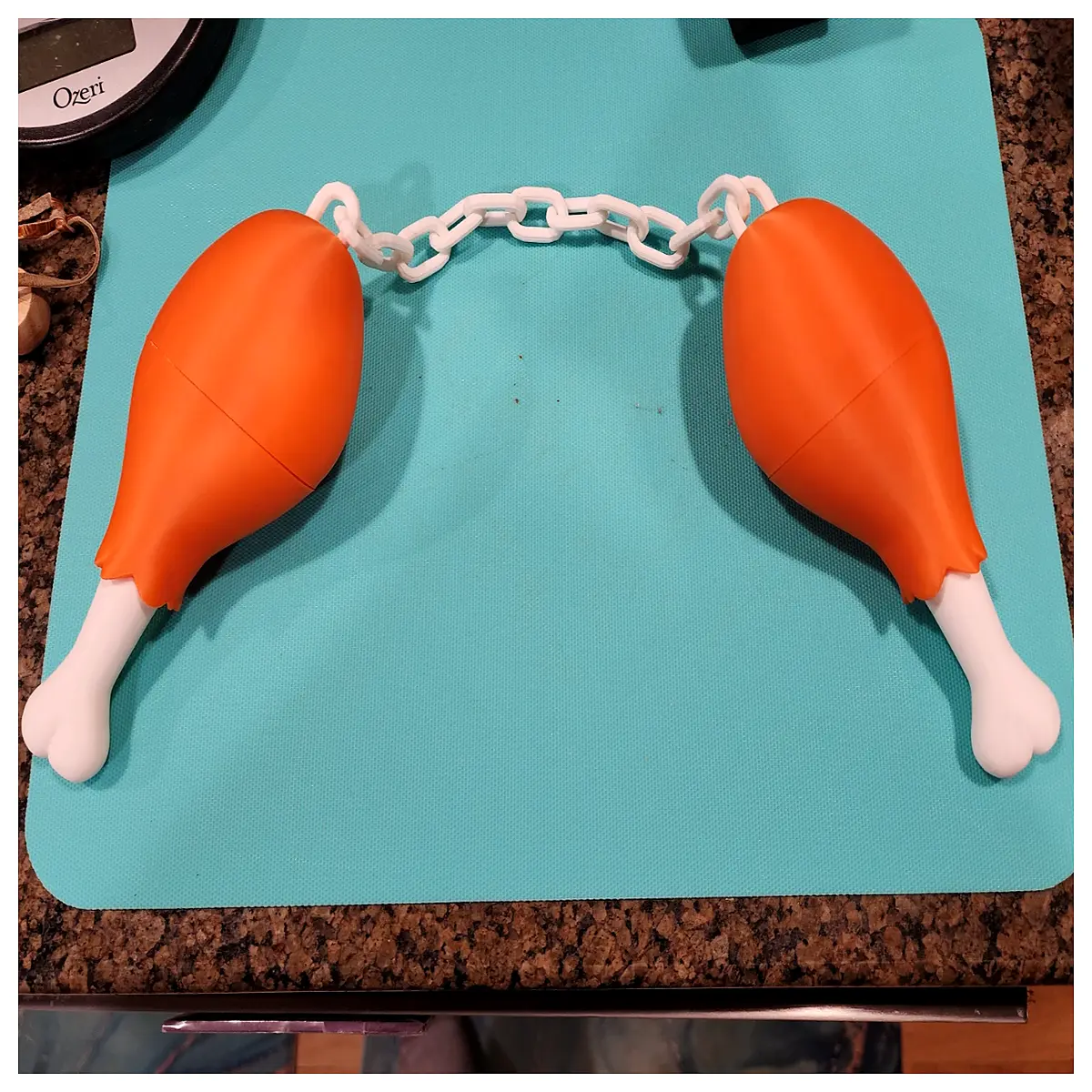 funny chicken leg nunchucks stress relief toy martial arts prop prank kids adults