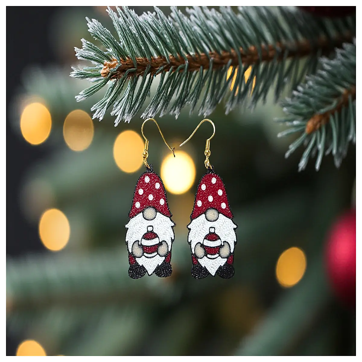Santa Claus Elf Earrings Women s Christmas Festive Decoration Christmas Gift Christmas Accessories Santa Theme Earrings