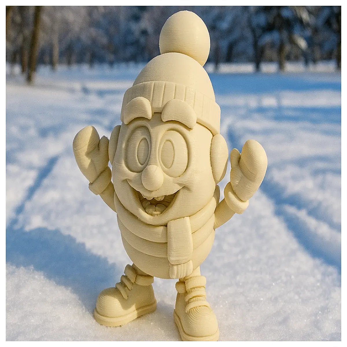 cute winter plush ball toy soft huggable stuffed animal for kids holiday gift