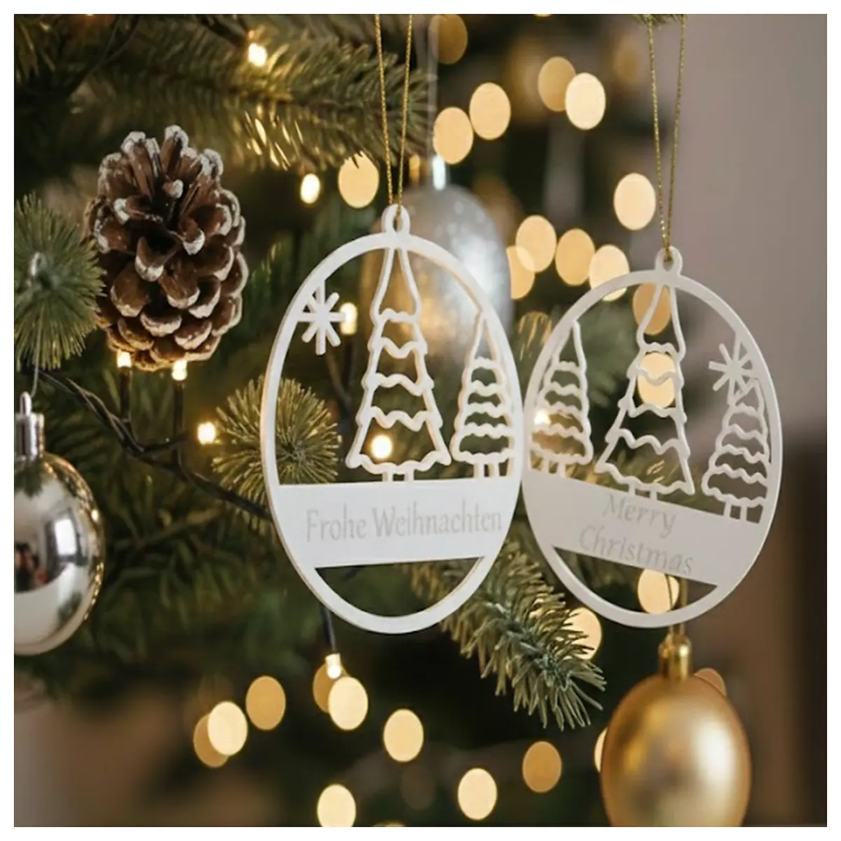 Christmas Decorations Christmas Gift Festive Ribbon Christmas Tree Ornaments Holiday Decor Party Supplies