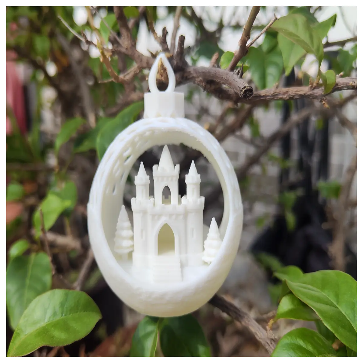 Christmas Ornament Castle Model Festive Decoration Christmas Tree Ornament Christmas Decoration Toy Scene Building