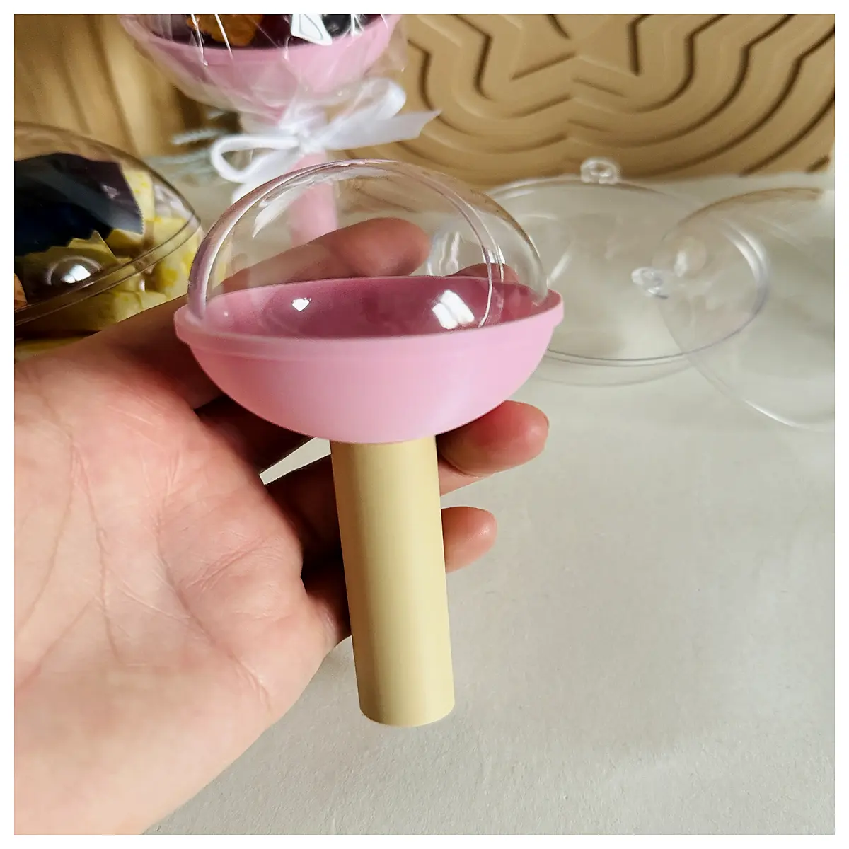 Fillable Christmas Ornament Candy Spinning Top Toy Festive Decoration Kids Toy Christmas Gift Ornament Accessories