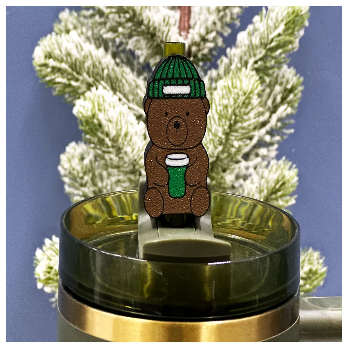 Little Bear Straw Cap Coffee Cup Accessory Drink Decoration Cute Bear Straw Cover Little Bear Straw Cap