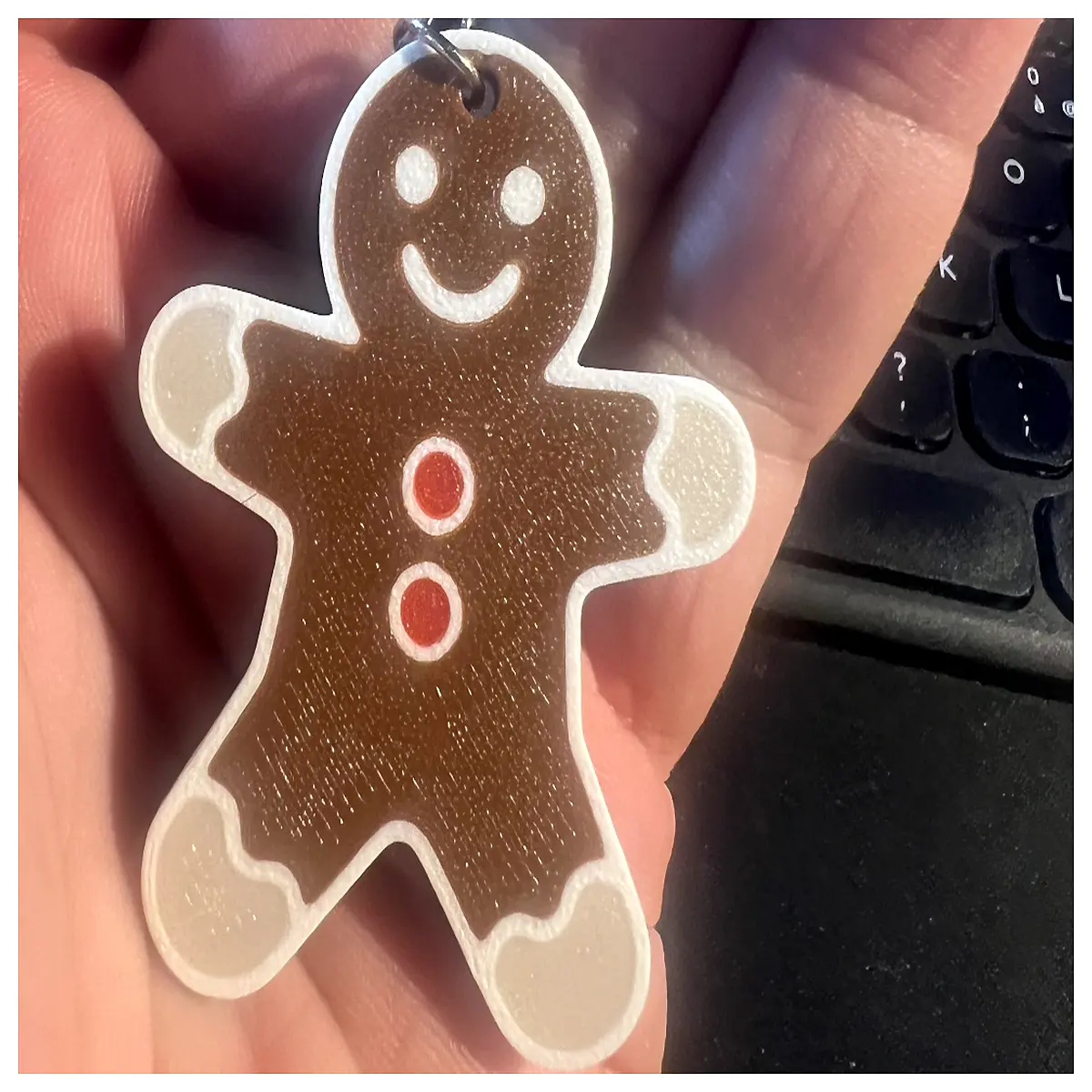 Gingerbread Man Keychain Festive Decoration Christmas Gift Candy Shape Cute Hanging Charm New Year Ornament