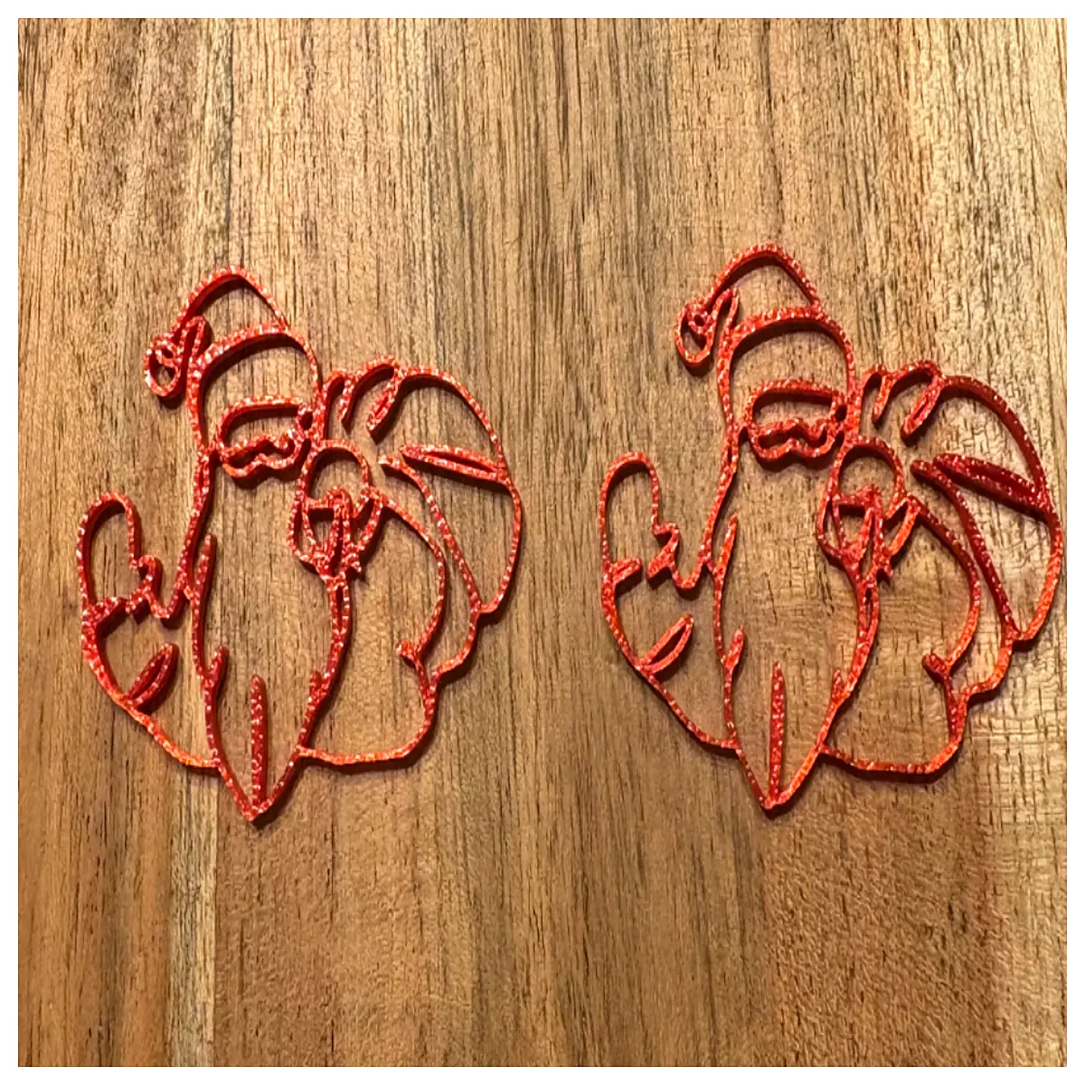 Santa Silhouette Earrings Festive Decorations Christmas Gift Ornament Shadow Cutout Christmas Theme Jewelry