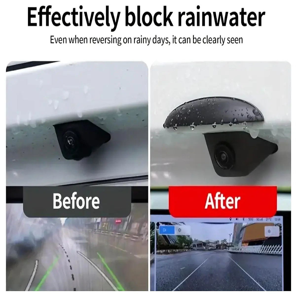 Car Rear View Camera Cover Rain Shield Camera Protection Auto Parts Camera Hood Vehicle Accessories