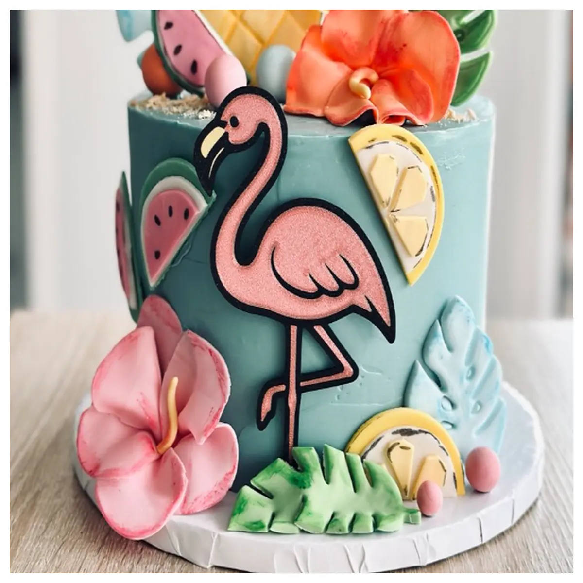 pink flamingo cake topper for birthday party tropical flamingo cupcake picks flamingo theme dessert table decor