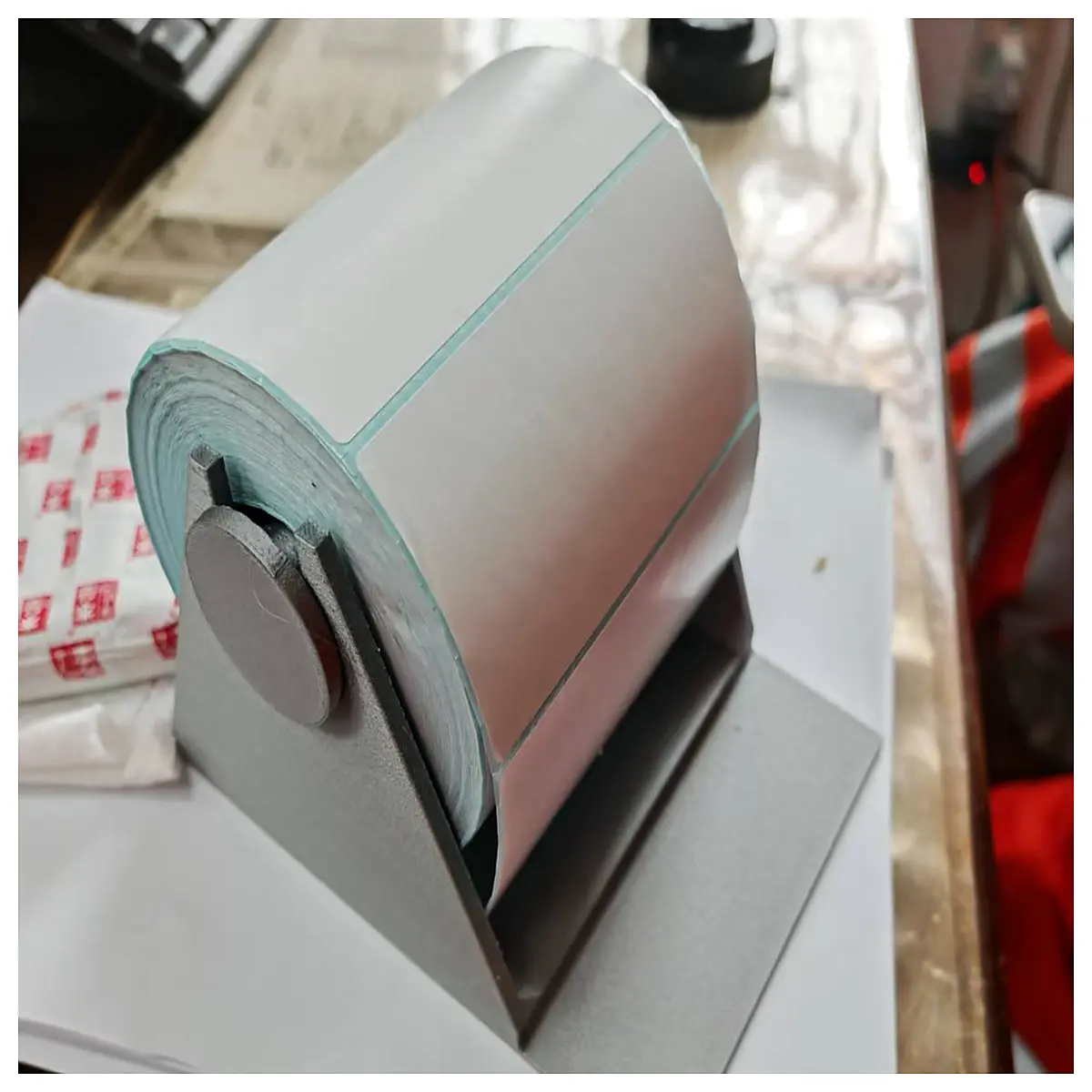 Thermal Printer Paper Roll Holder 1010cm Support Printer Accessory Paper Roll Fixer Label Printing Stand