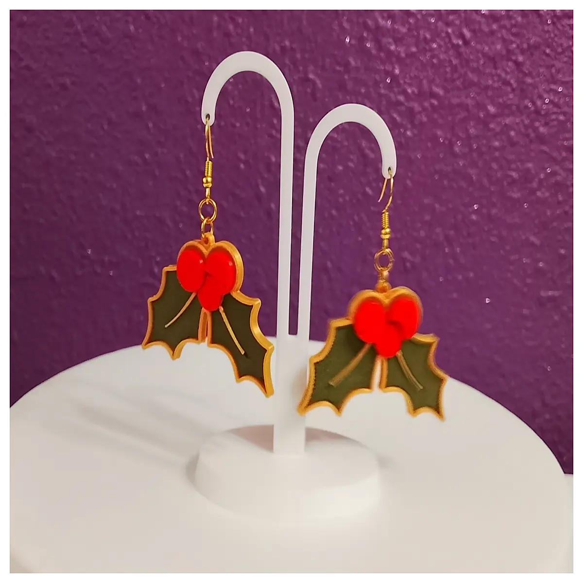 Holly Leaf Earrings Women s Christmas Decoration Earrings Christmas Tree Accessories Winter Festive Earring Elegant Delicate