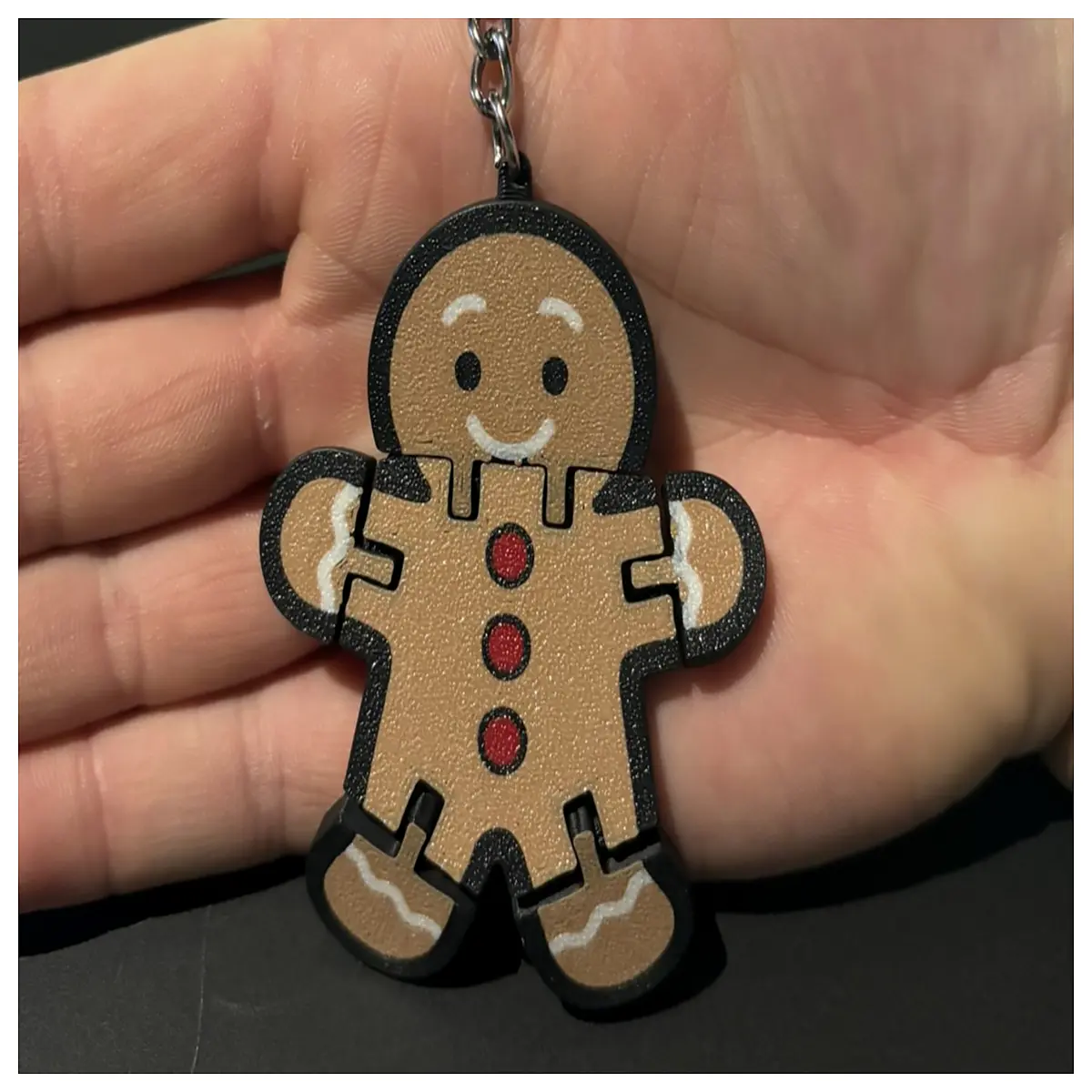 movable gingerbread man keychain holiday party favor christmas decoration gift