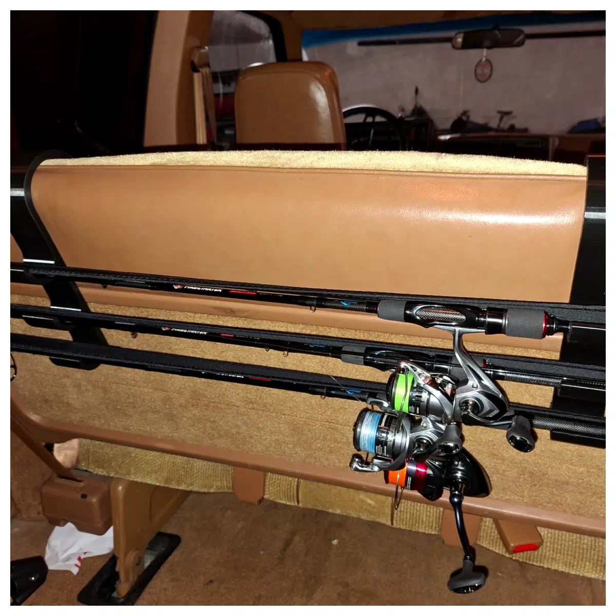 fishing rod holder rack for boat car trunk camping outdoor portable adjustable aluminum