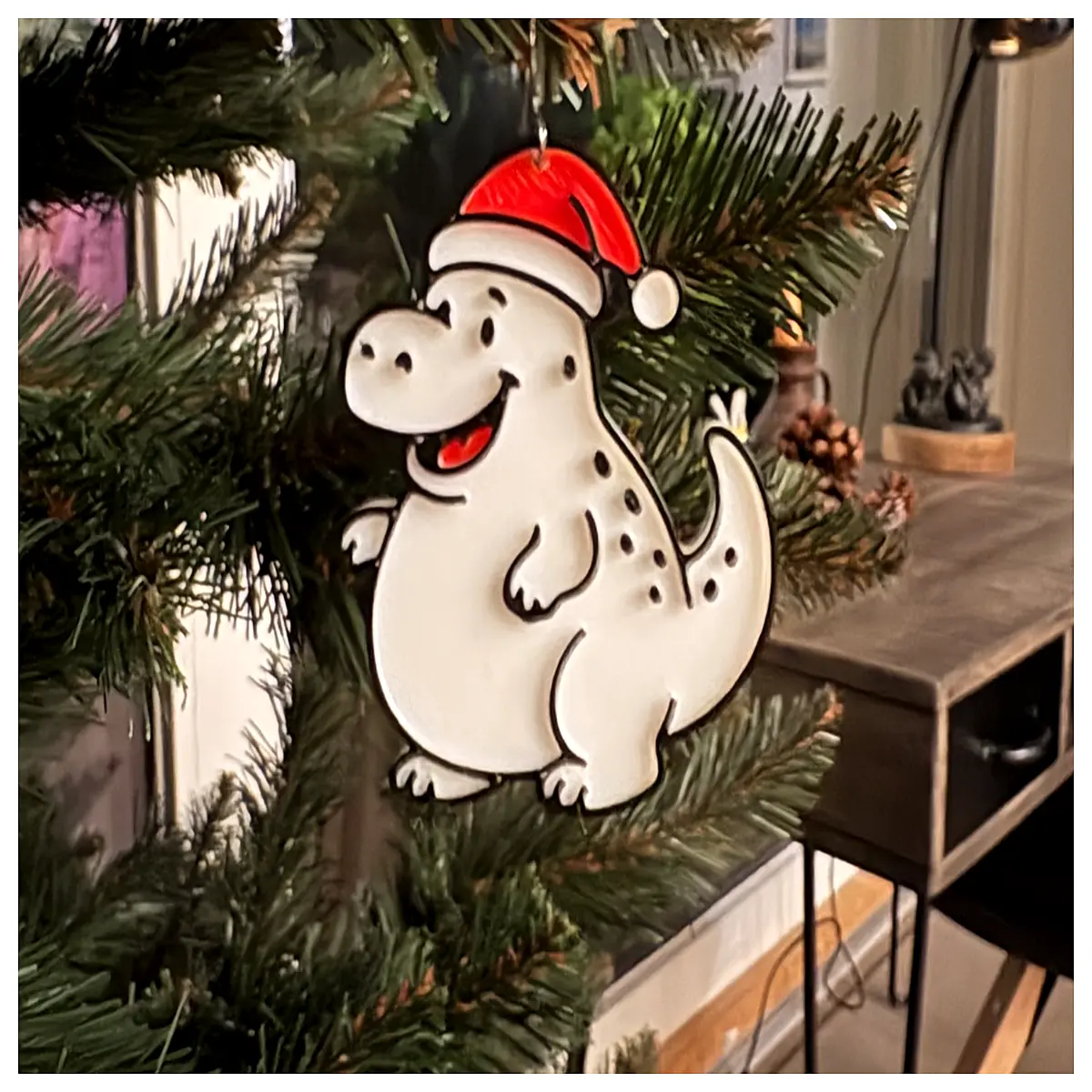 Christmas Dinosaur Ornament Dinosaur Hanging Decoration Festive Xmas Gift Holiday Decor Christmas Dino
