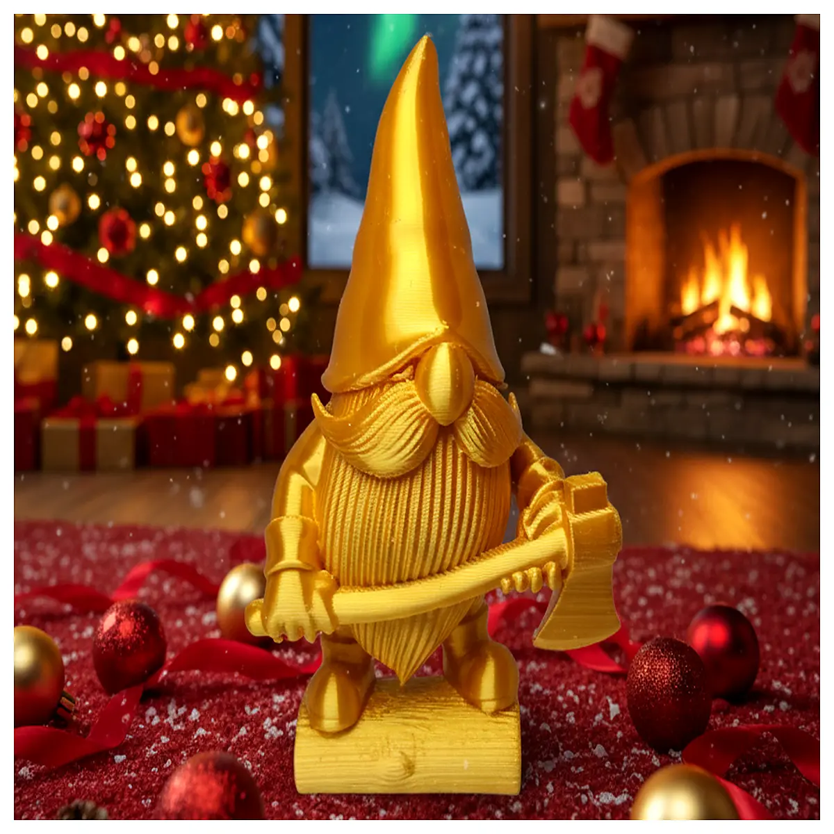 woodland gnome figurine winter snowman decoration for christmas tree garden outdoor lawn yard holiday party decor